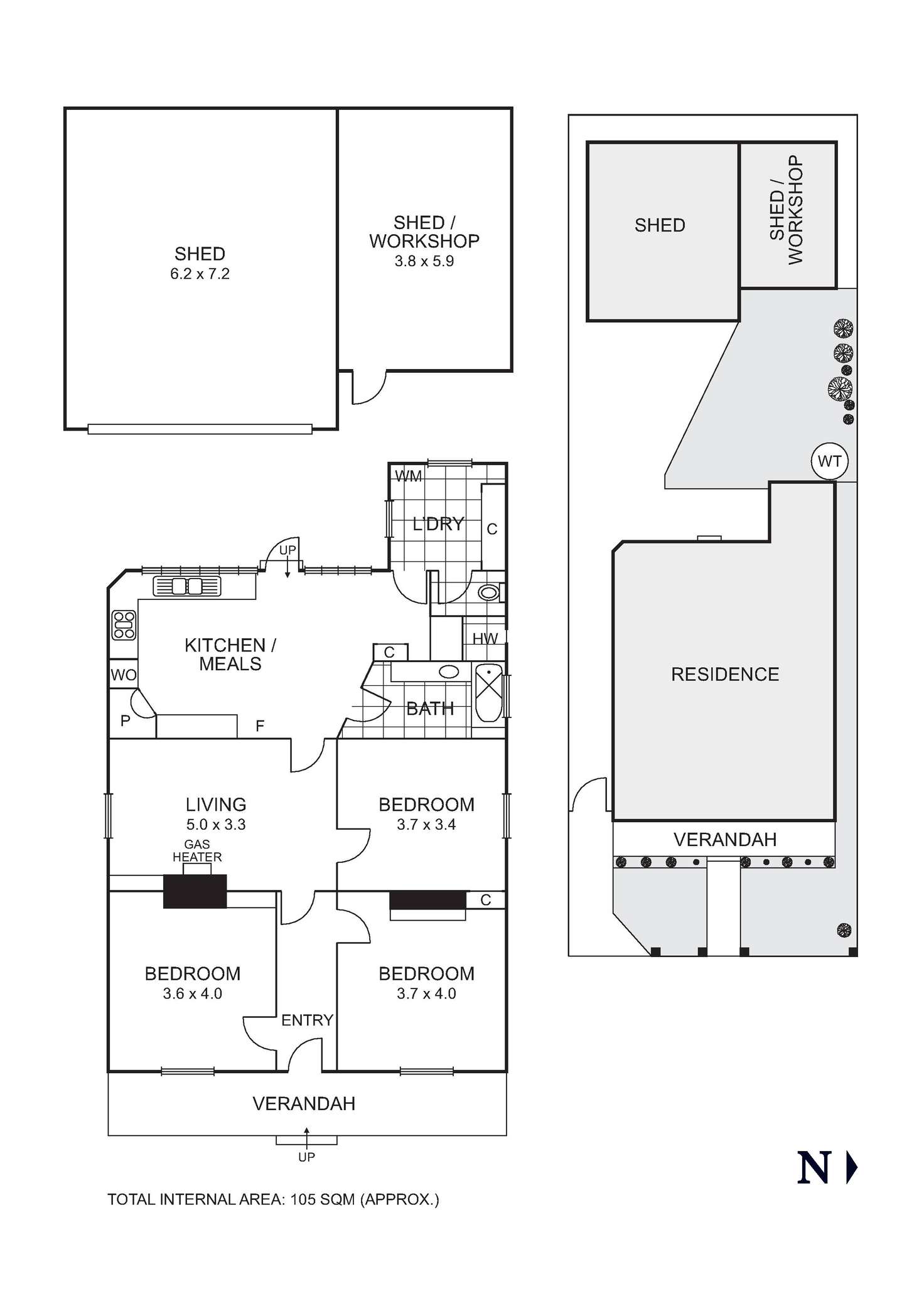 Floorplan of Homely house listing, 1 Stock Street, Coburg VIC 3058