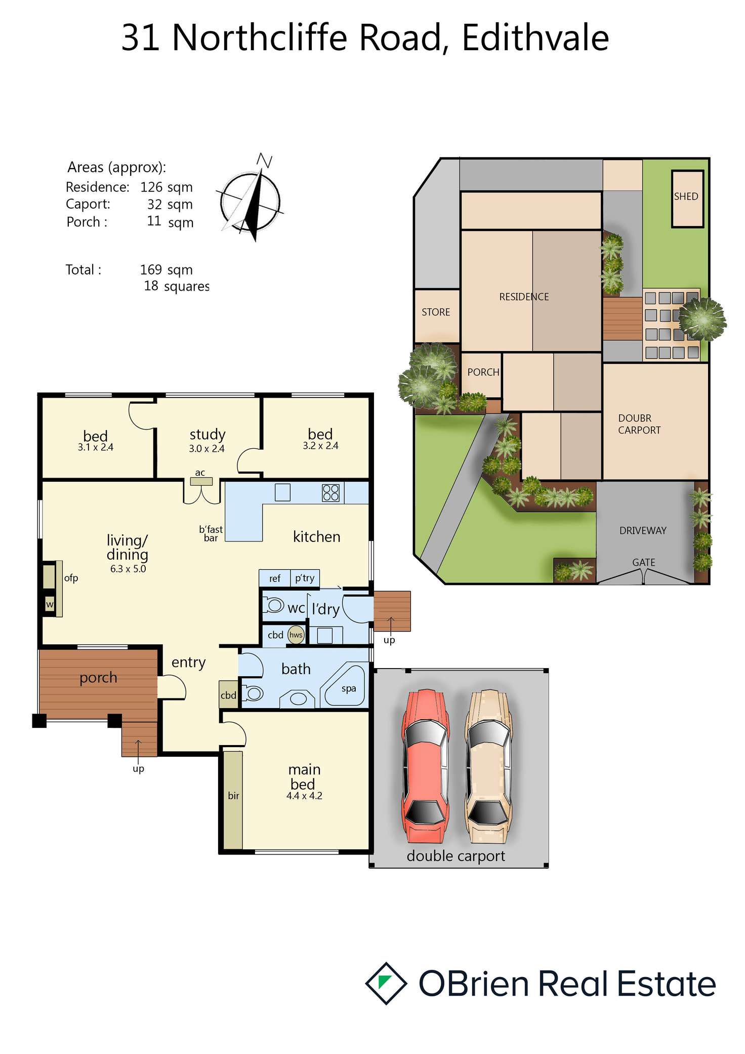 Floorplan of Homely house listing, 31 Northcliffe Road, Edithvale VIC 3196