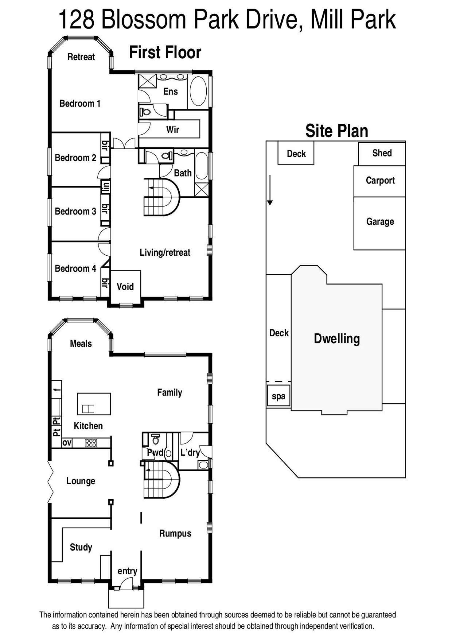 Floorplan of Homely house listing, 128 Blossom Park Drive, Mill Park VIC 3082
