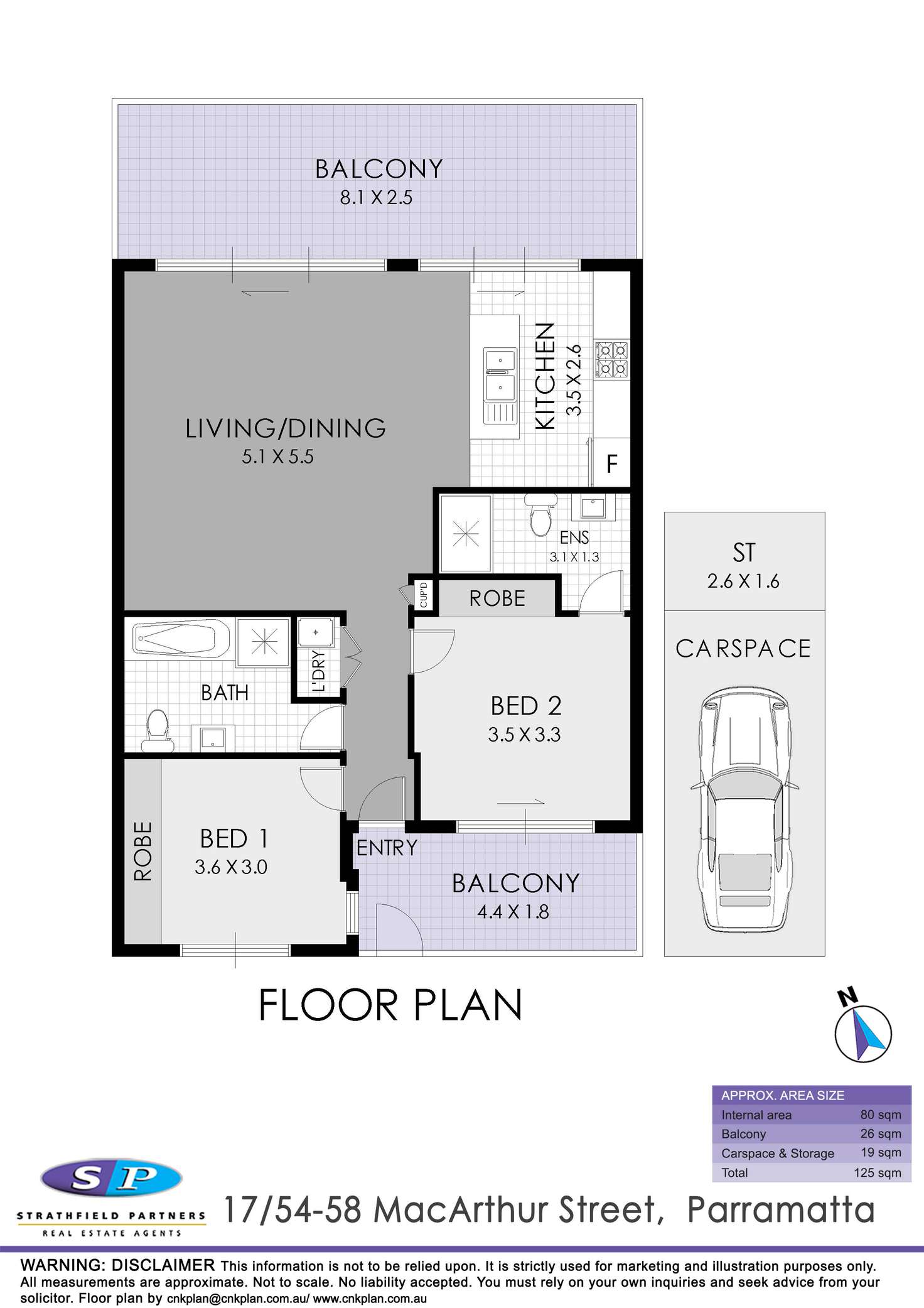 Floorplan of Homely apartment listing, 17/54-58 MacArthur Street, Parramatta NSW 2150