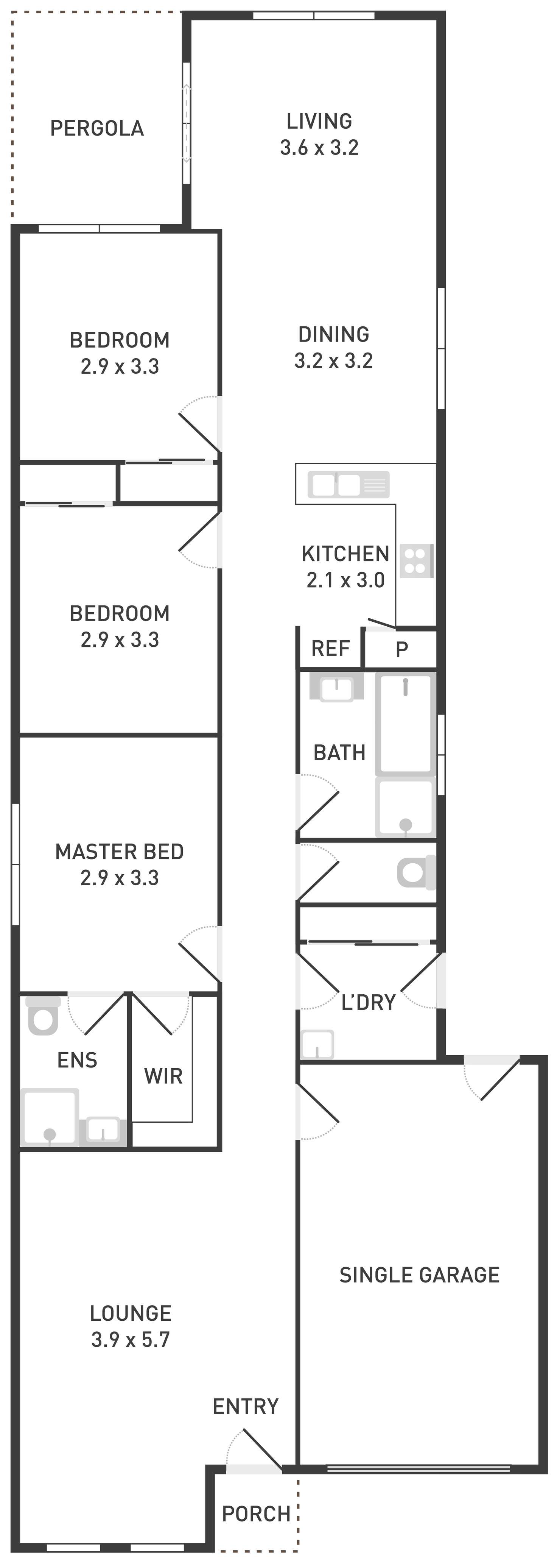 Floorplan of Homely unit listing, 2/3 Horseshoe Circuit, Truganina VIC 3029