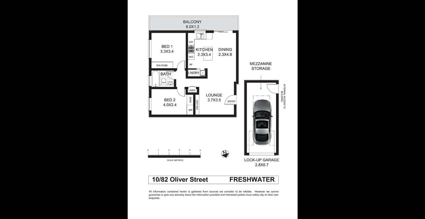 Floorplan of Homely apartment listing, 10/82 Oliver Street, Freshwater NSW 2096