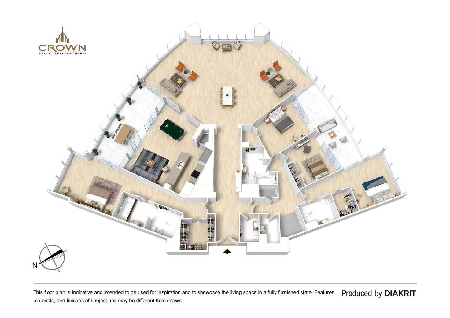 Floorplan of Homely apartment listing, Level 73/7302/'Q1' 9 Hamilton Avenue, Surfers Paradise QLD 4217