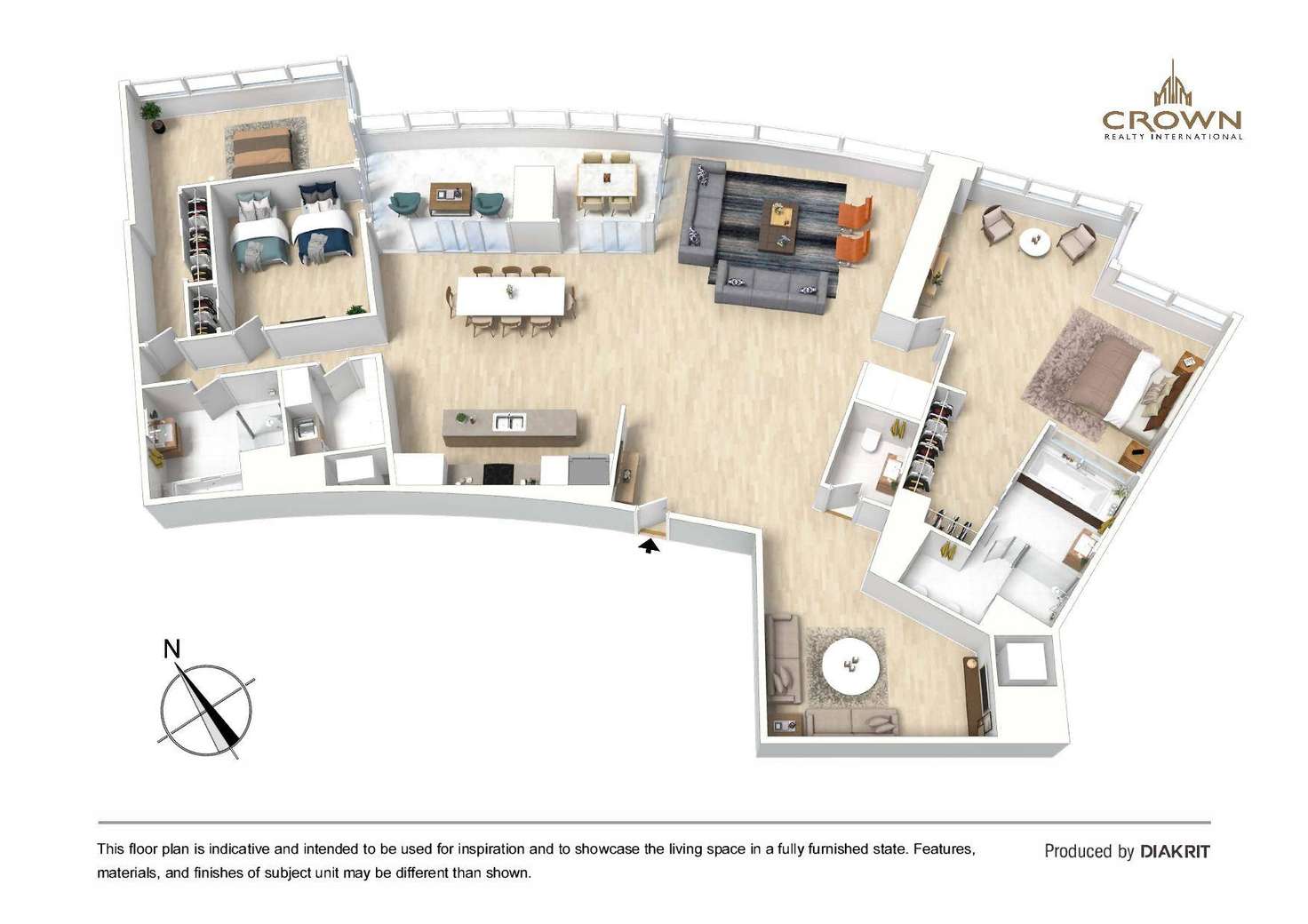 Floorplan of Homely apartment listing, Level 59/5902/'Q1' 9 Hamilton Avenue, Surfers Paradise QLD 4217