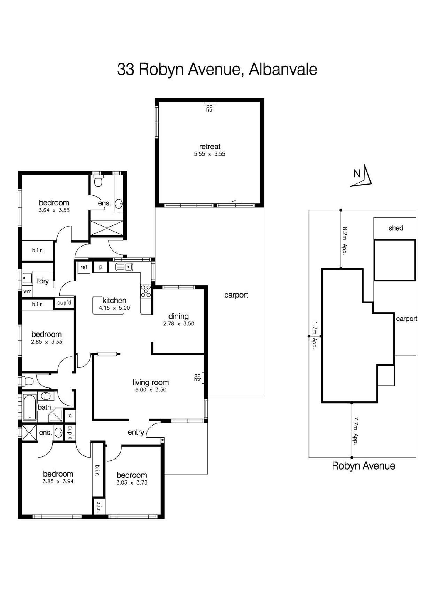 Floorplan of Homely house listing, 33 Robyn Avenue, Albanvale VIC 3021