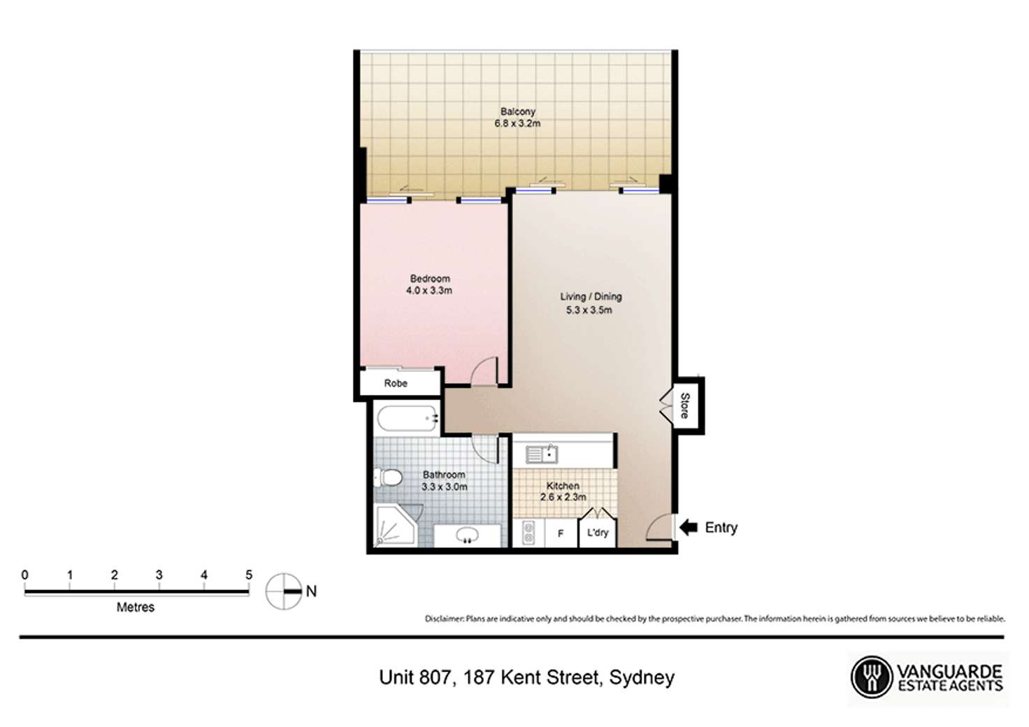 Floorplan of Homely apartment listing, 187 Kent Street, Sydney NSW 2000