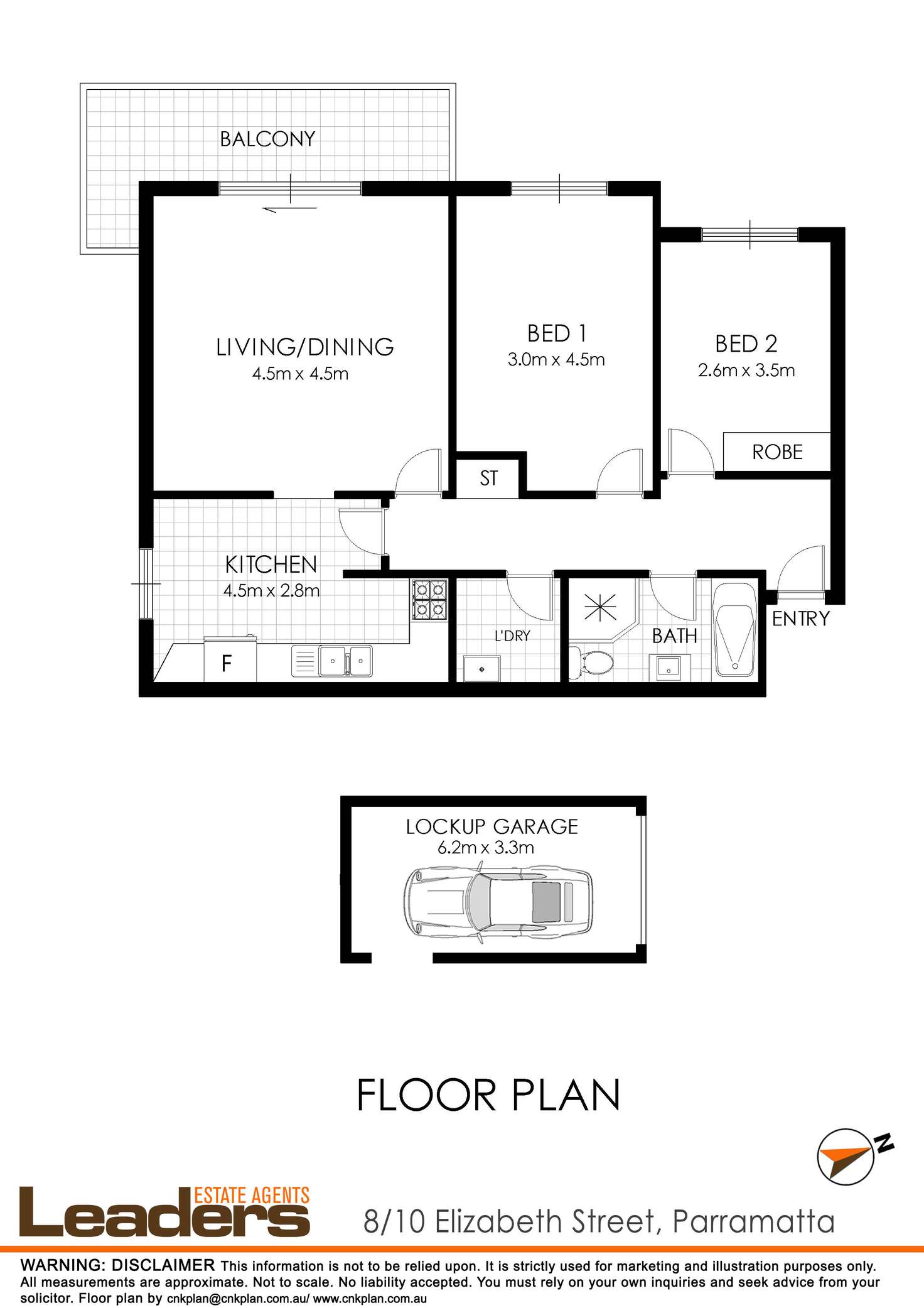 Floorplan of Homely unit listing, 8/10 Elizabeth Street, Parramatta NSW 2150