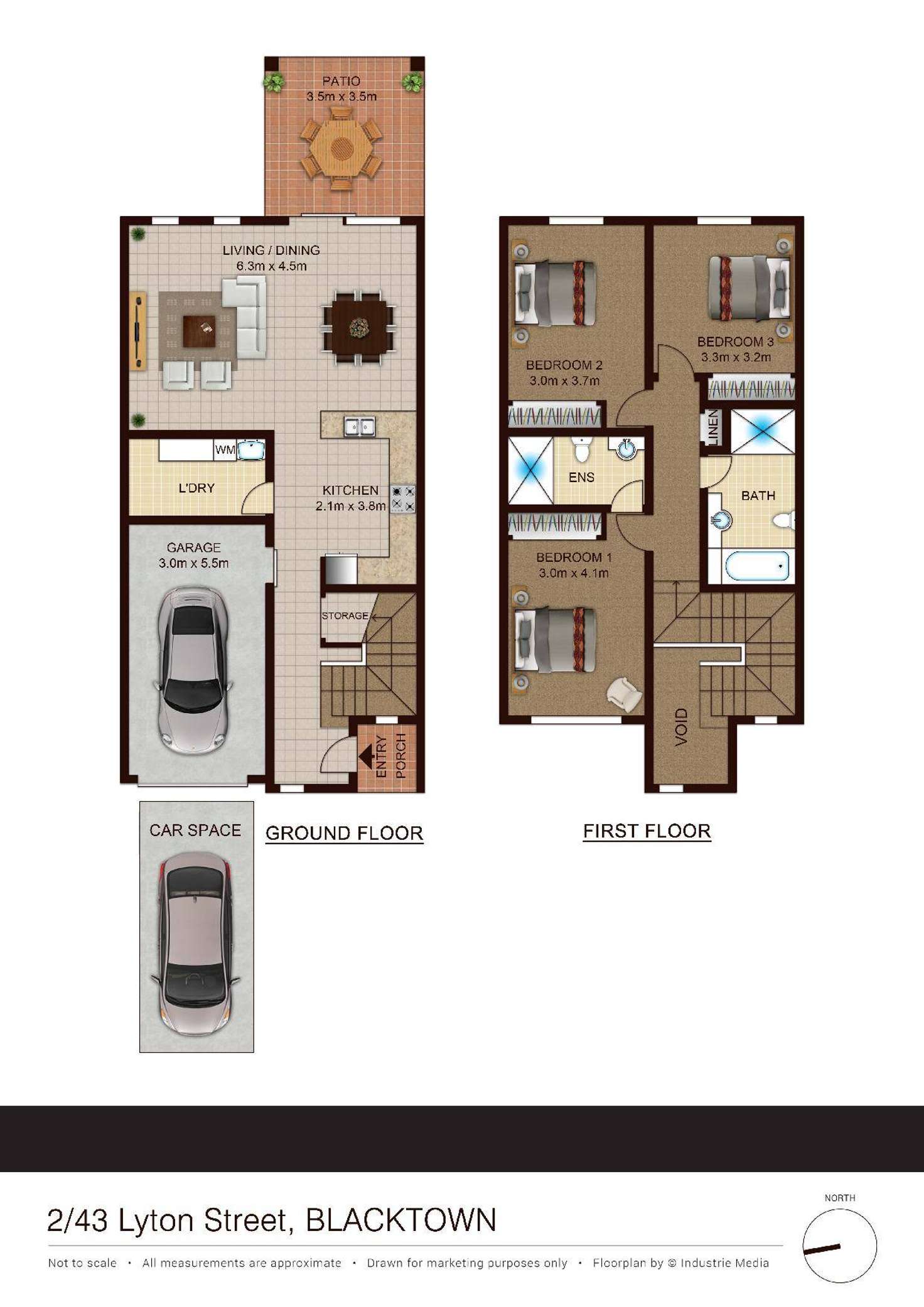 Floorplan of Homely townhouse listing, 2/43 Lyton Street, Blacktown NSW 2148