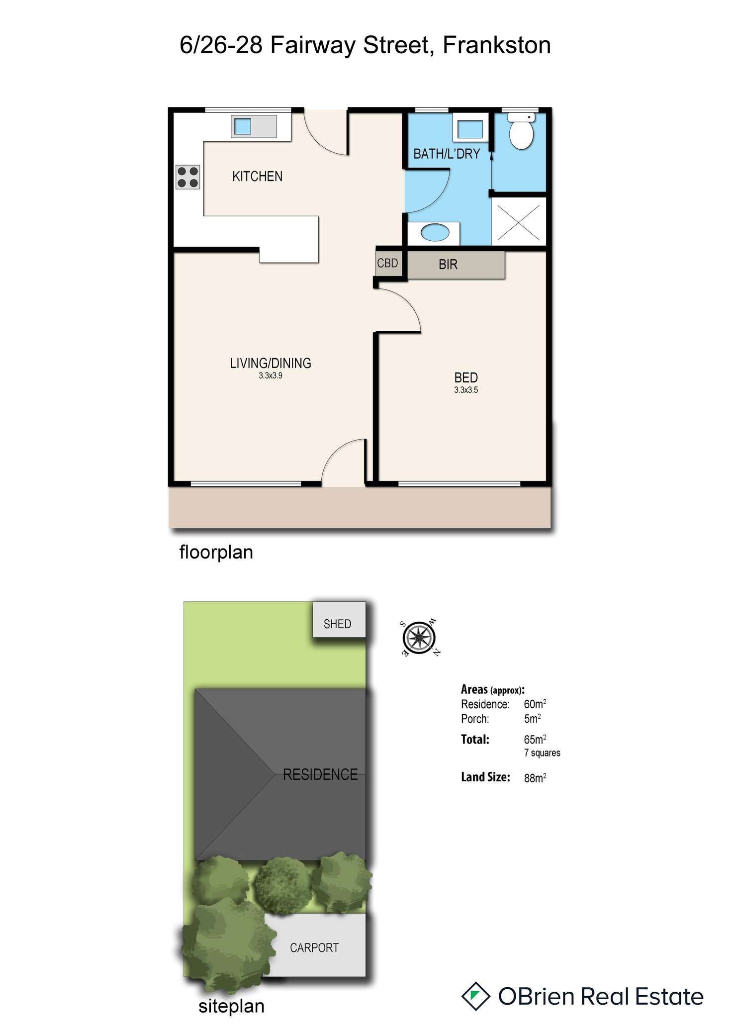 Floorplan of Homely unit listing, 6/26 Fairway Street, Frankston VIC 3199