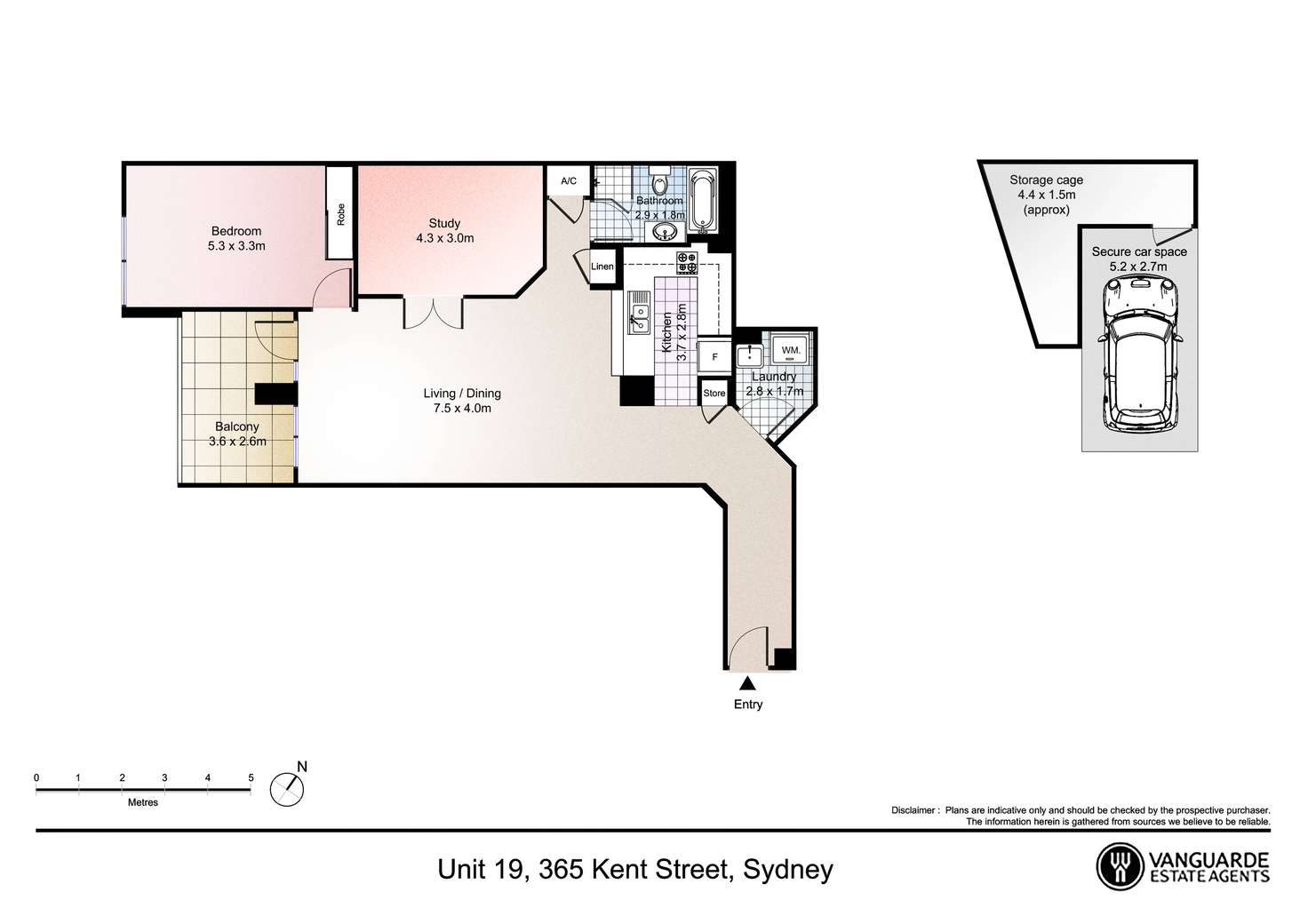 Floorplan of Homely apartment listing, 19/365 Kent Street, Sydney NSW 2000