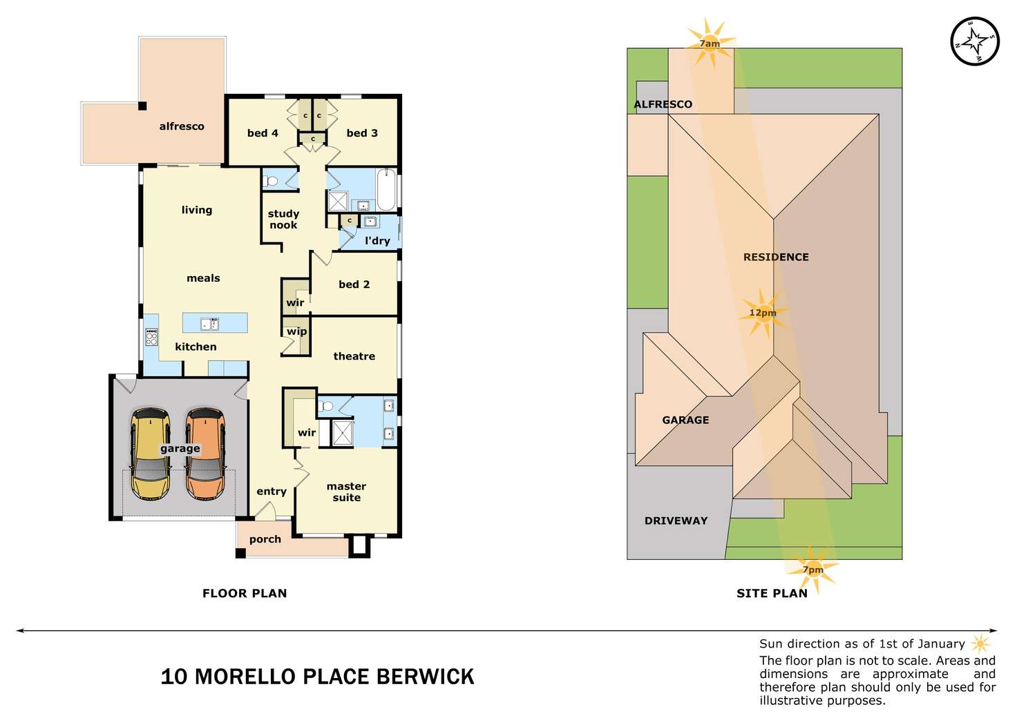 Floorplan of Homely house listing, 10 Morello Place, Berwick VIC 3806