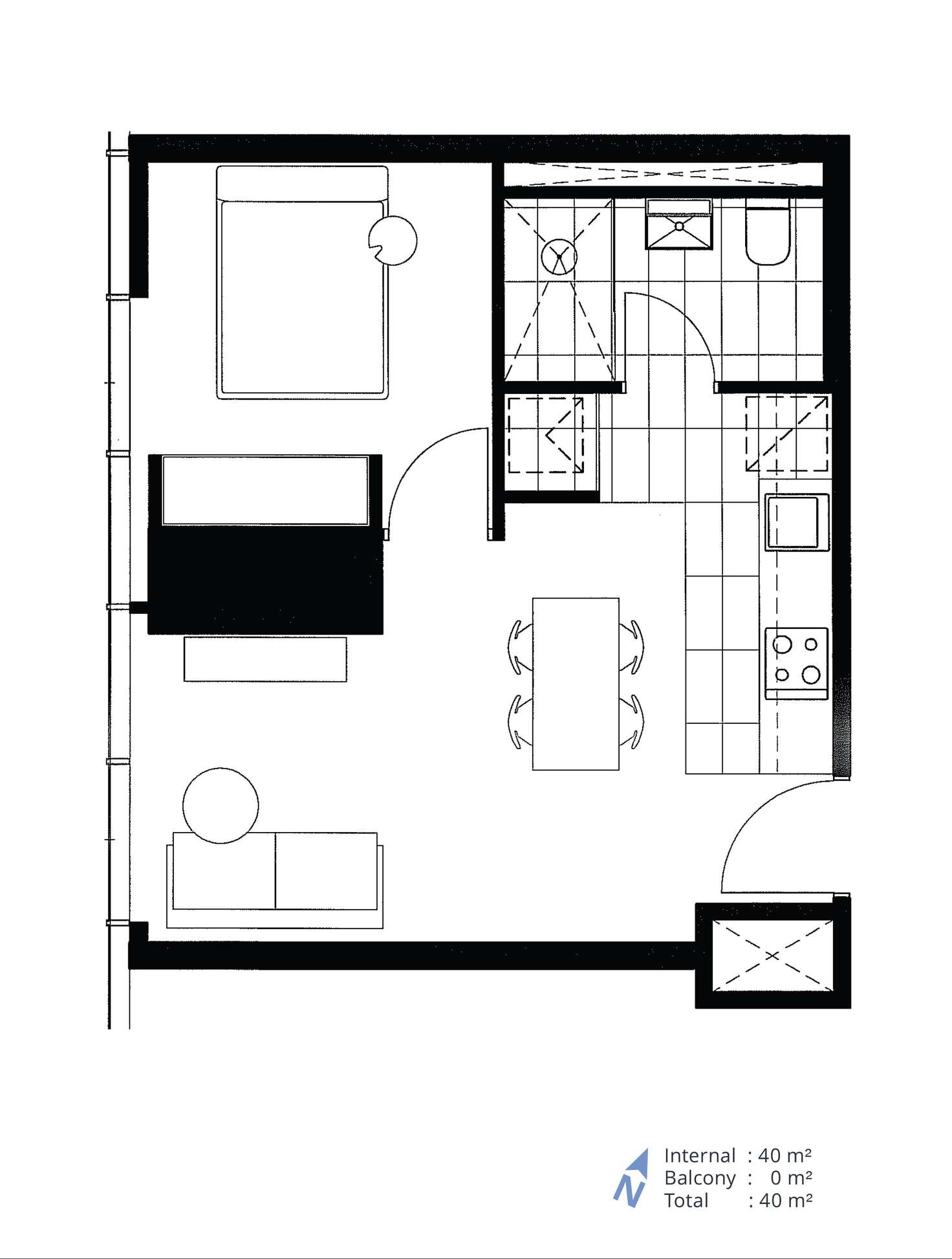 Floorplan of Homely apartment listing, 1809/568 Collins Street, Melbourne VIC 3000