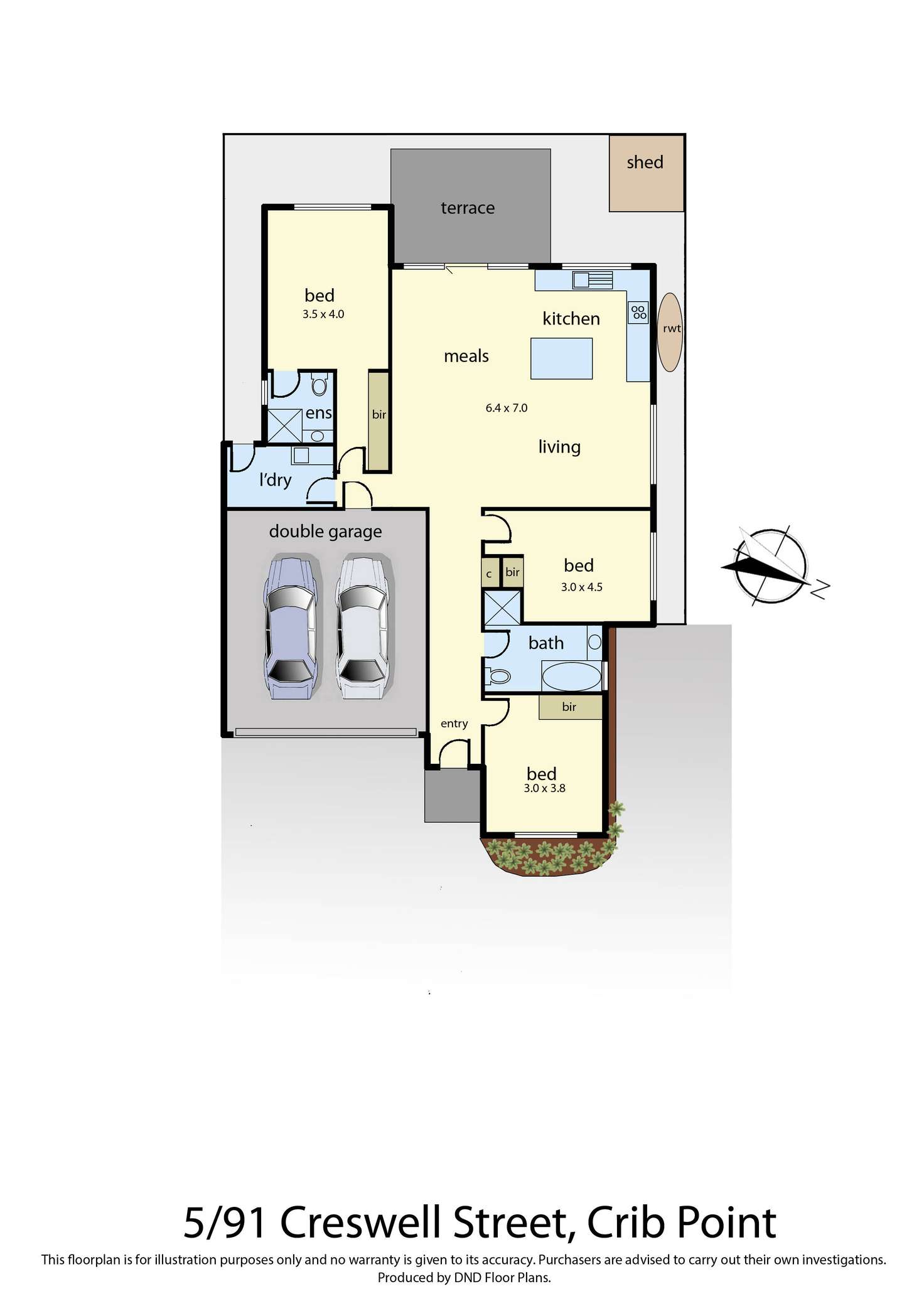 Floorplan of Homely unit listing, 5/91 Creswell Street, Crib Point VIC 3919