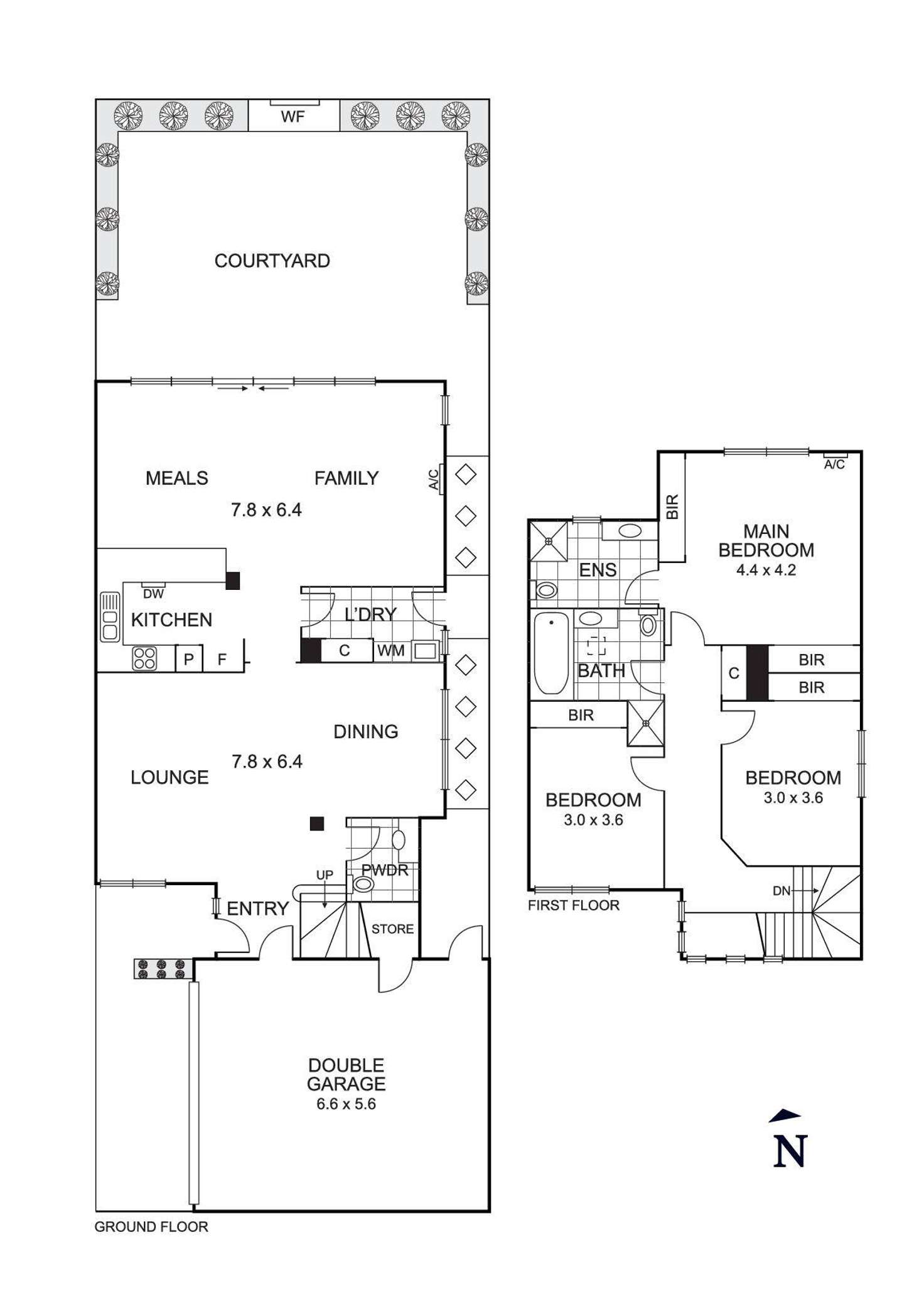 Floorplan of Homely townhouse listing, 2/181 Foote Street, Templestowe VIC 3106