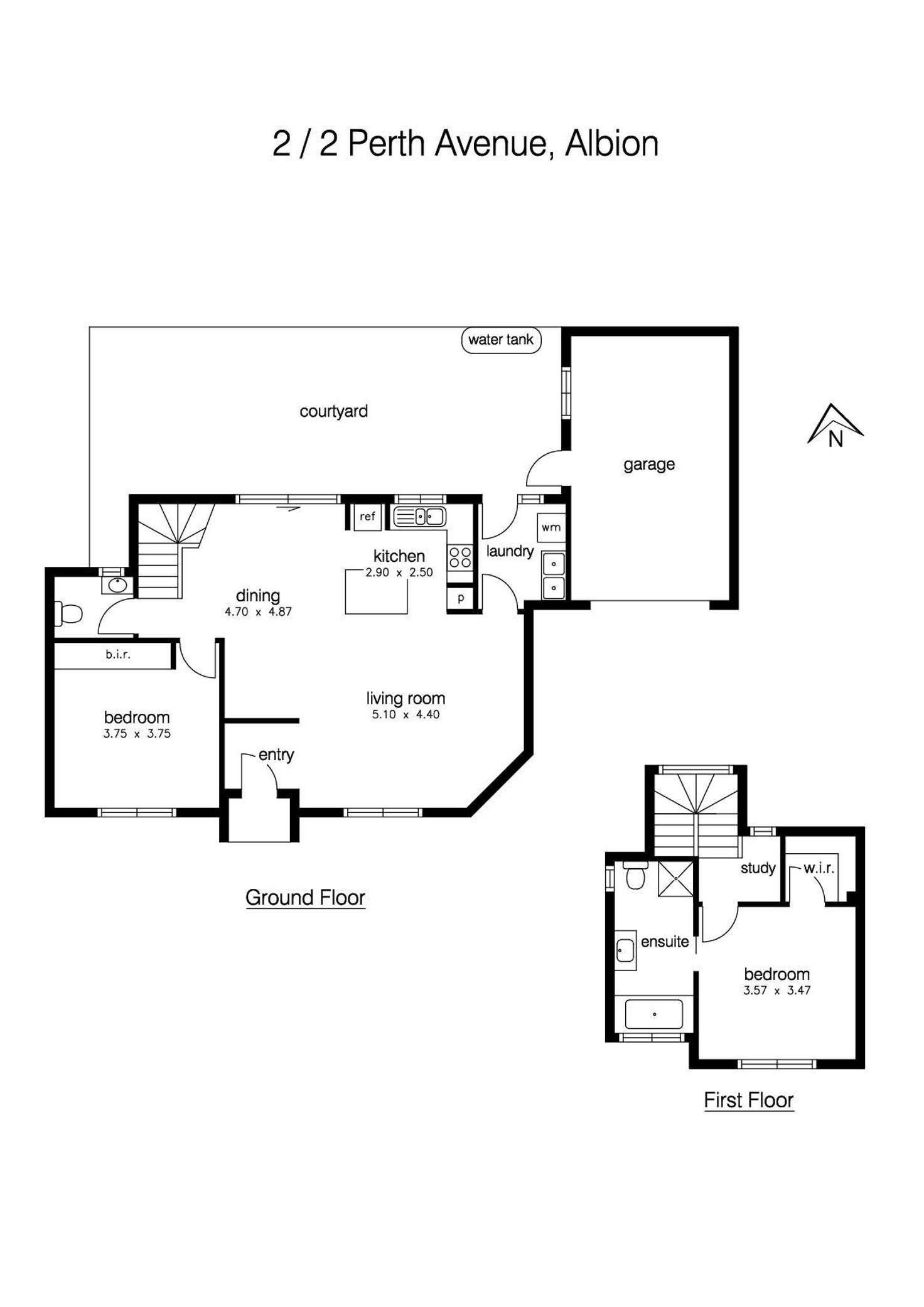 Floorplan of Homely townhouse listing, 2/2 Perth Avenue, Albion VIC 3020