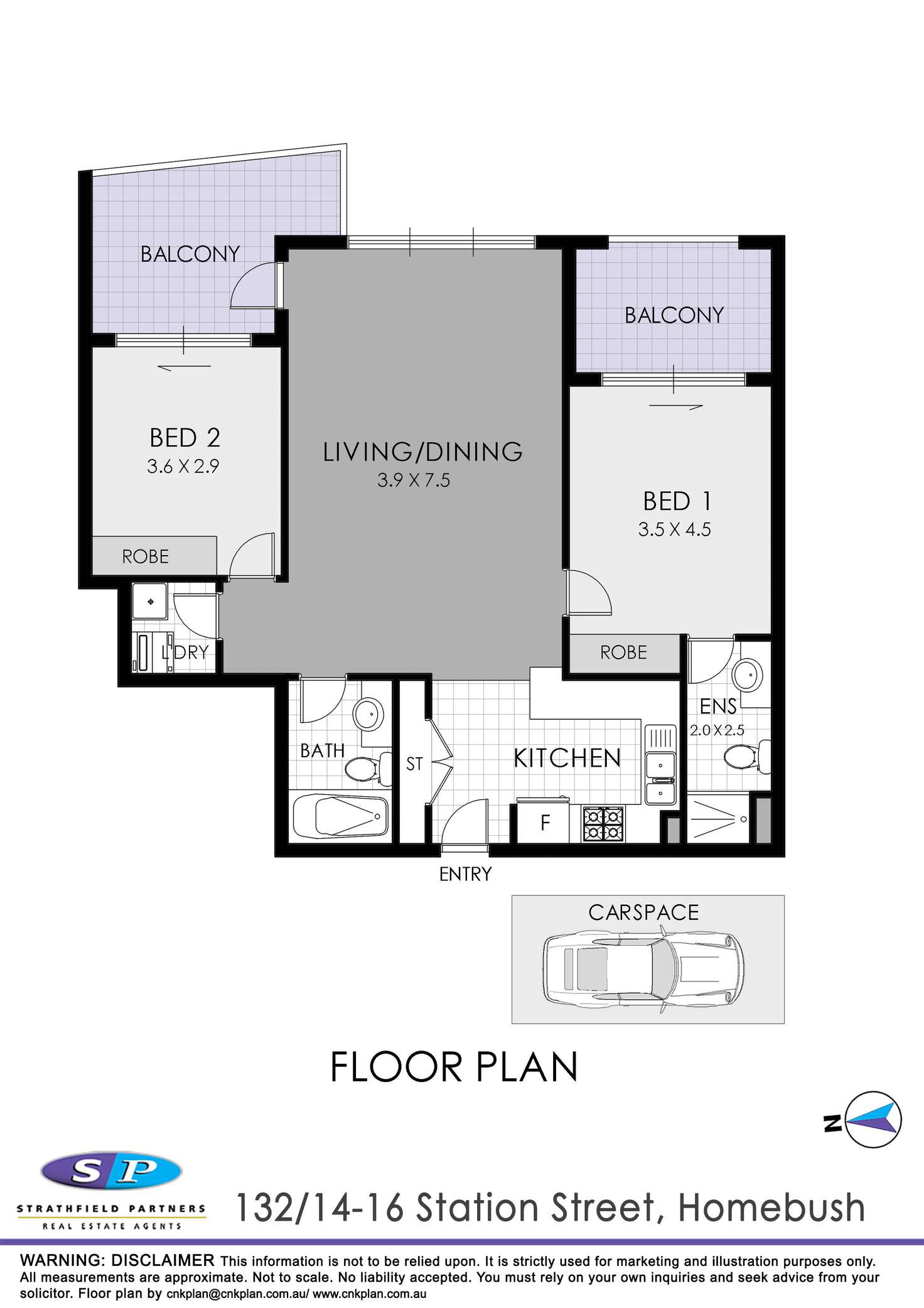 Floorplan of Homely apartment listing, 132/14-16 Station Street, Homebush NSW 2140