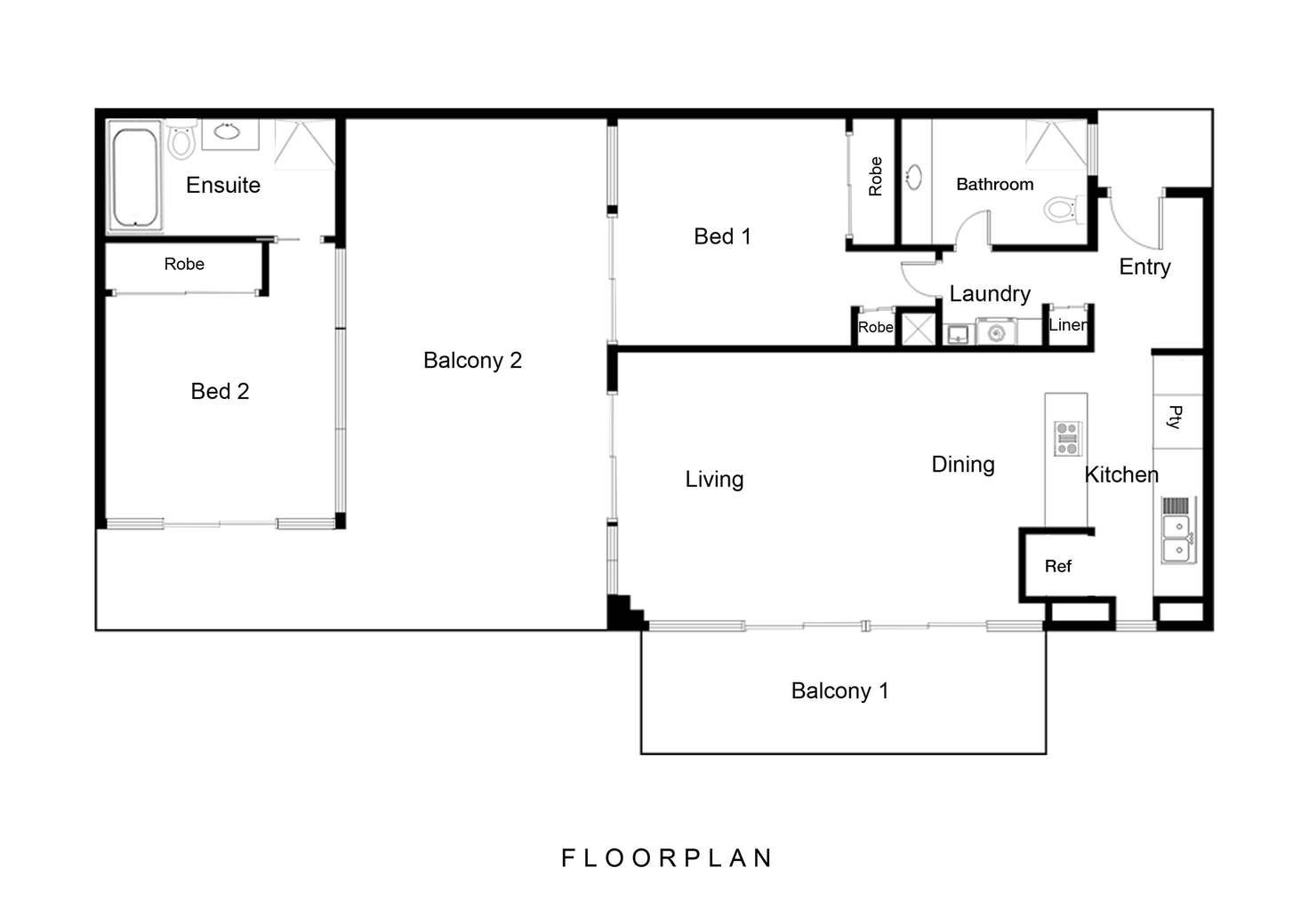 Floorplan of Homely apartment listing, 2/1 Sydney Avenue, Barton ACT 2600