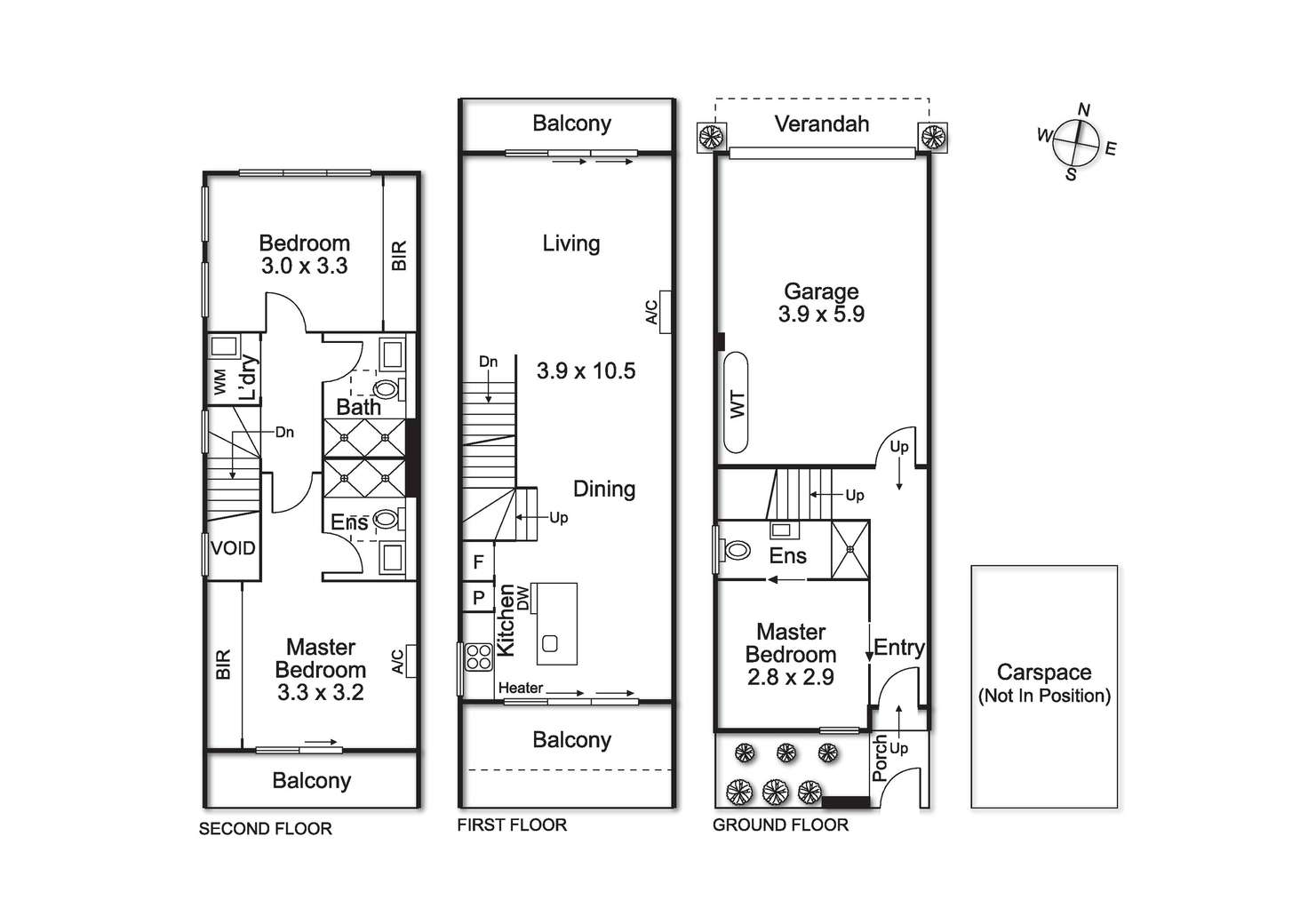 Floorplan of Homely townhouse listing, 553 Heidelberg Road, Alphington VIC 3078