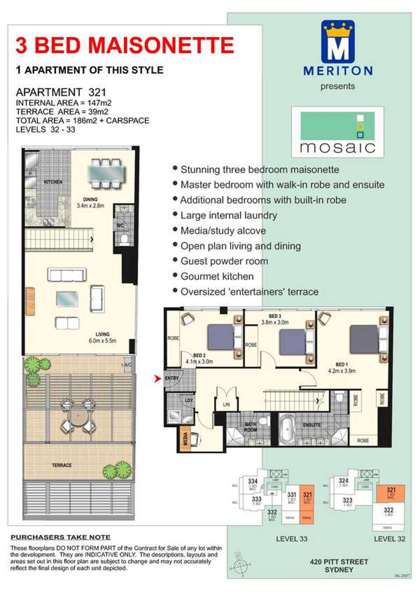 Floorplan of Homely apartment listing, 321/420 Pitt Street, Sydney NSW 2000