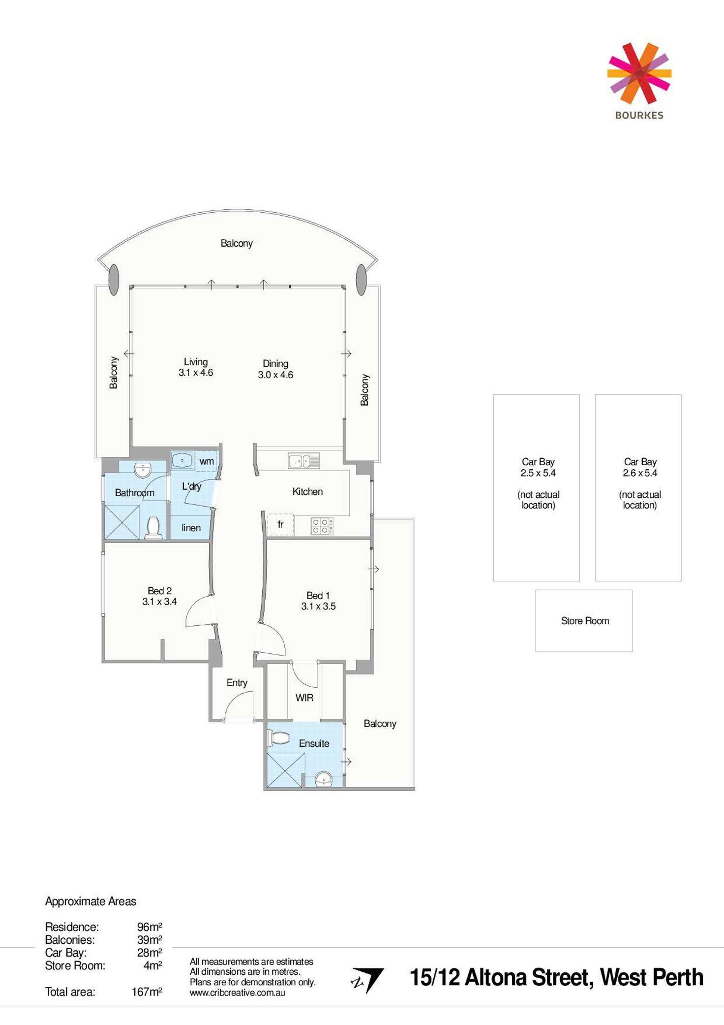 Floorplan of Homely apartment listing, 15/12 Altona Street, West Perth WA 6005