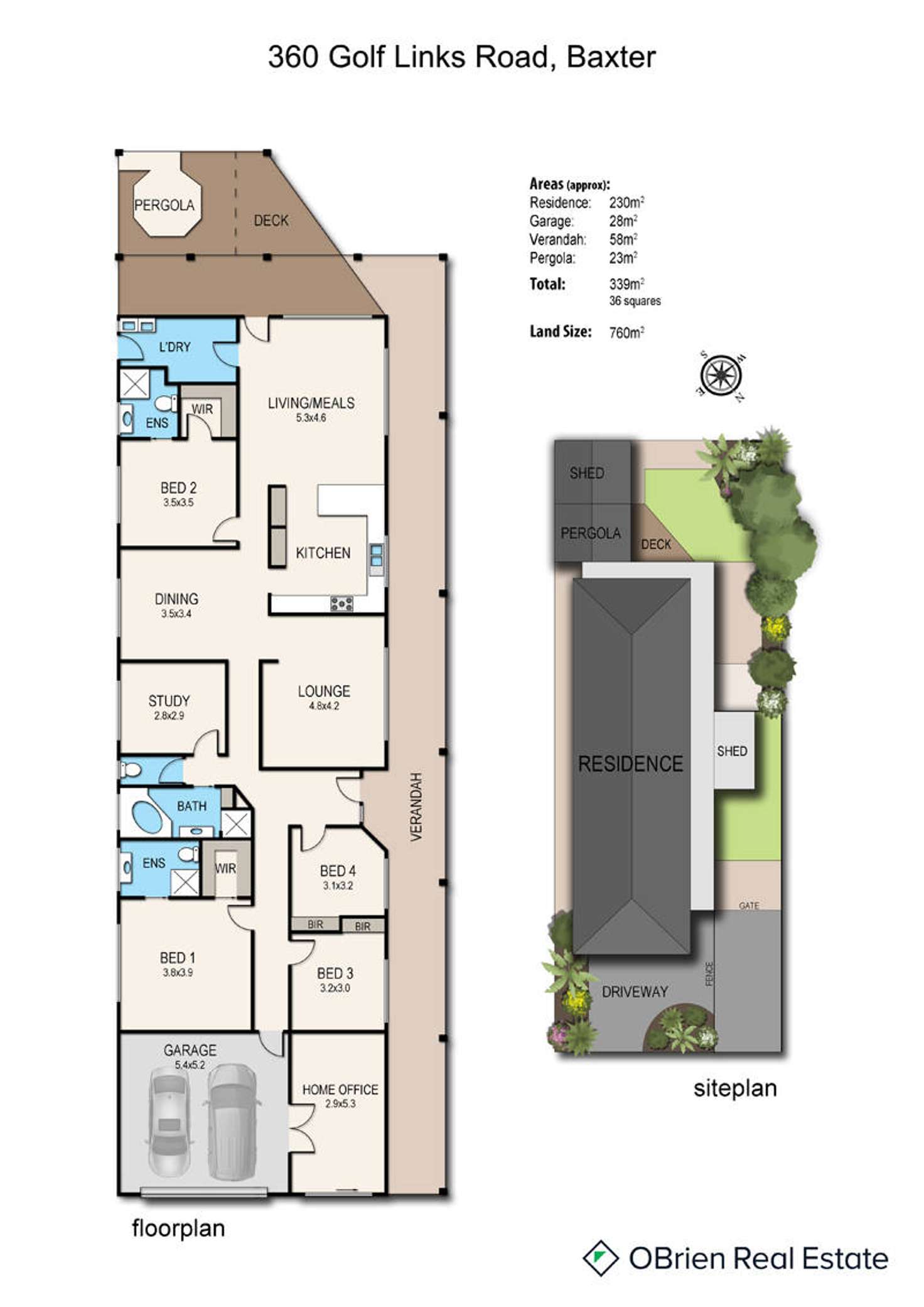 Floorplan of Homely house listing, 360 Golf Links Road, Baxter VIC 3911