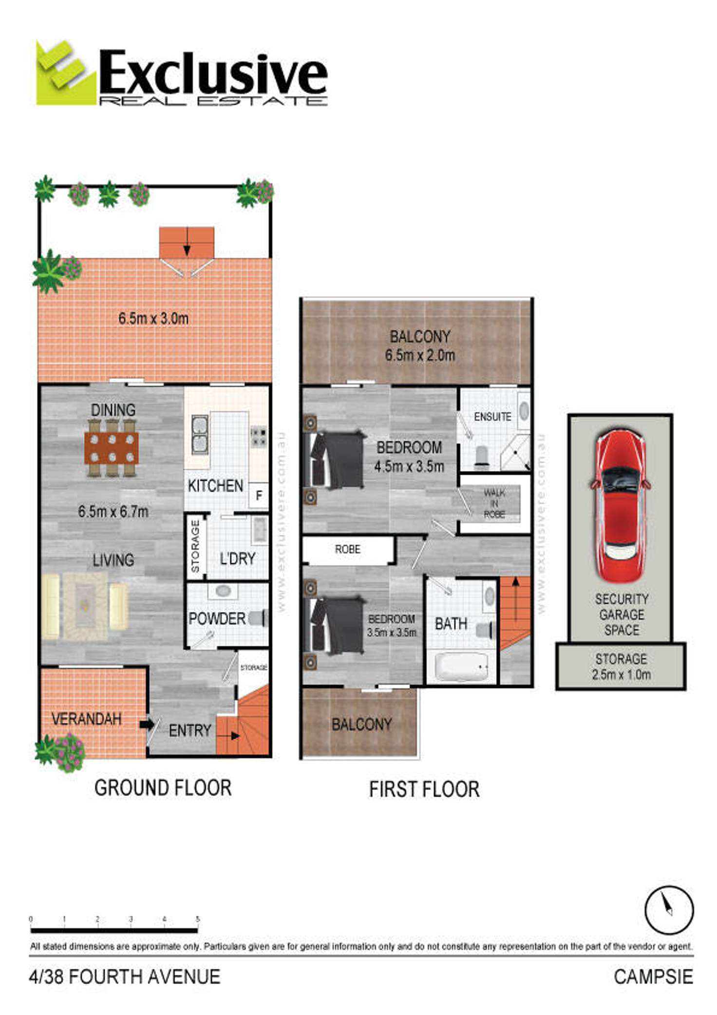 Floorplan of Homely townhouse listing, 4/38 Fourth Avenue, Campsie NSW 2194