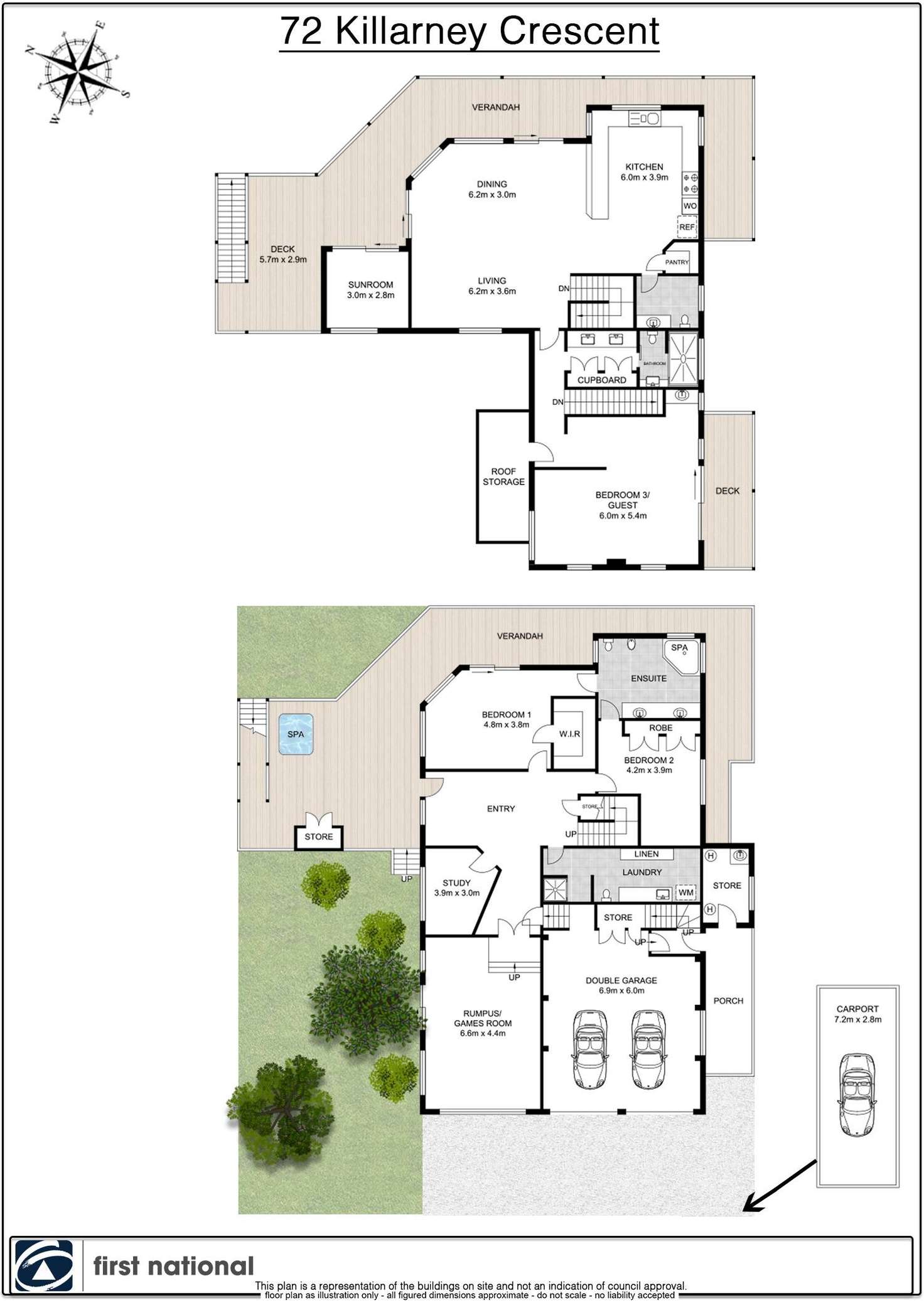 Floorplan of Homely house listing, 72 Killarney Crescent, Skennars Head NSW 2478