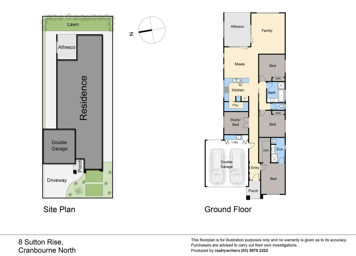 Floorplan of Homely house listing, 8 Sutton Rise, Cranbourne North VIC 3977