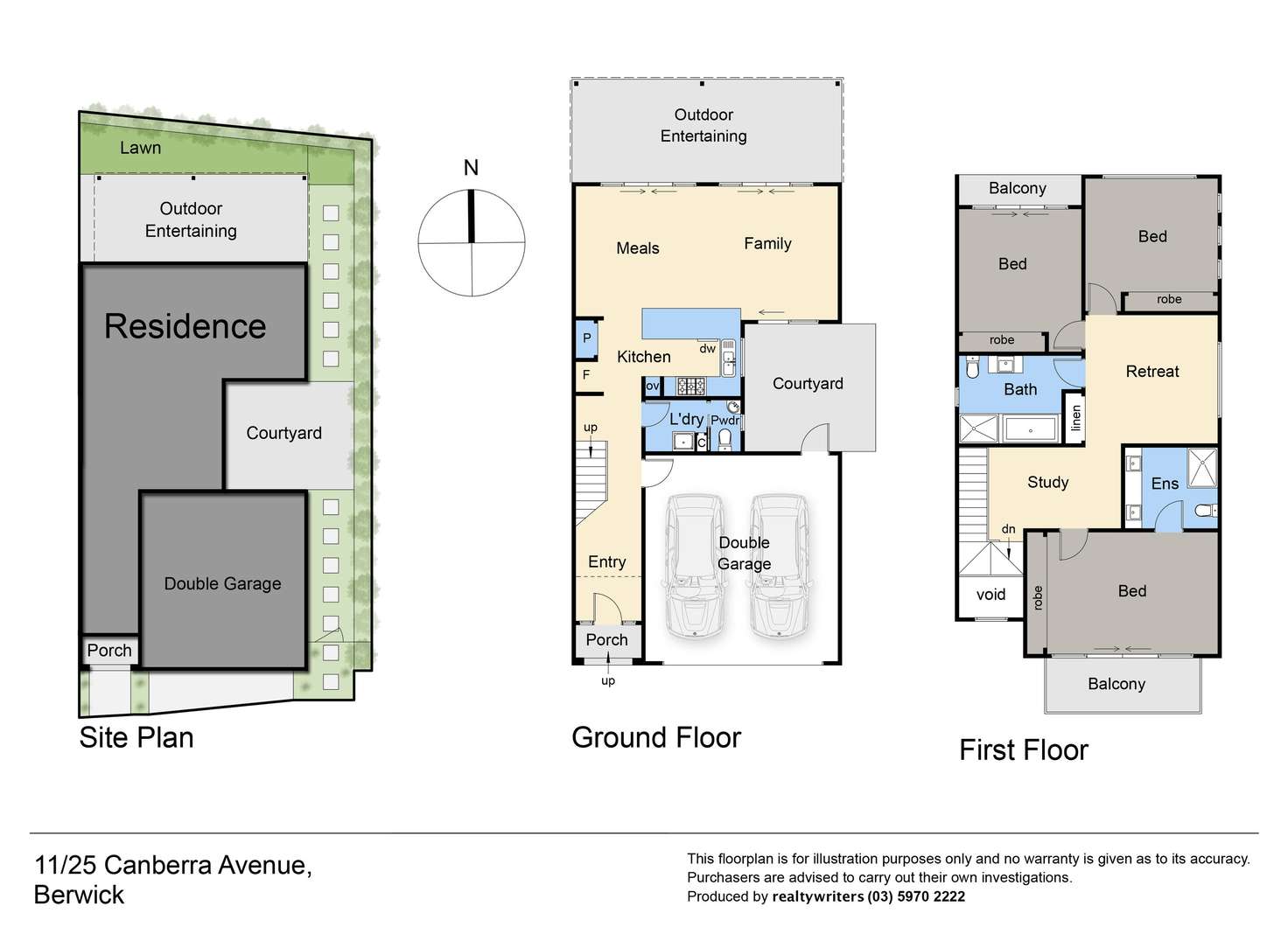 Floorplan of Homely townhouse listing, 11/25 Canberra Avenue, Berwick VIC 3806