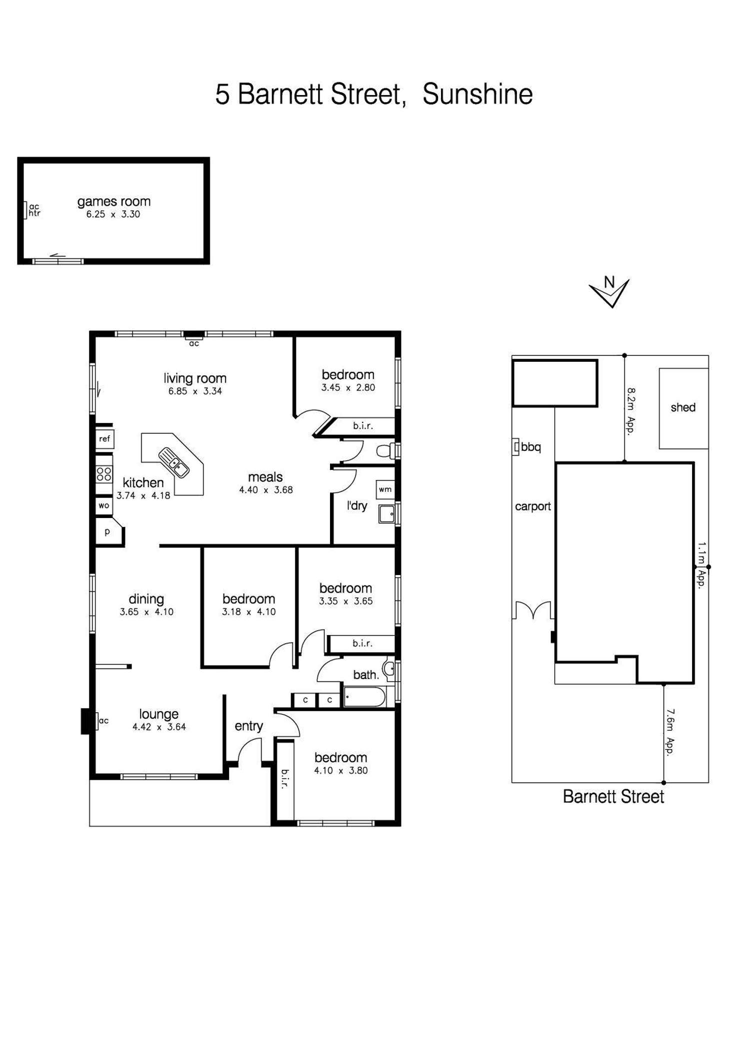 Floorplan of Homely house listing, 5 Barnett Street, Sunshine VIC 3020