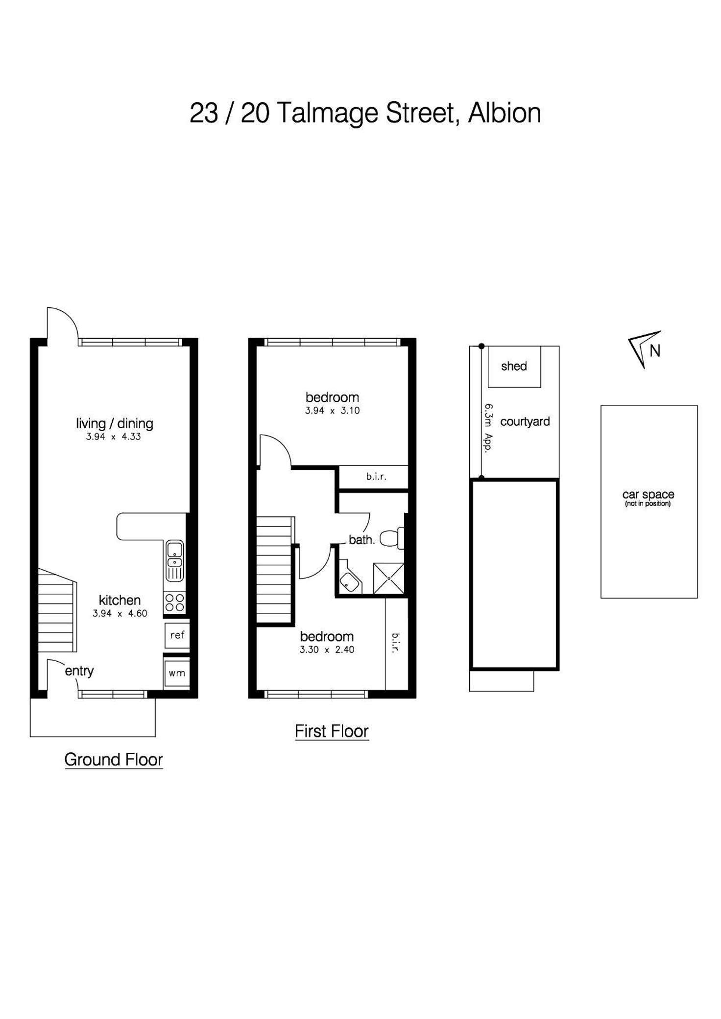 Floorplan of Homely apartment listing, 23/20 Talmage Street, Albion VIC 3020