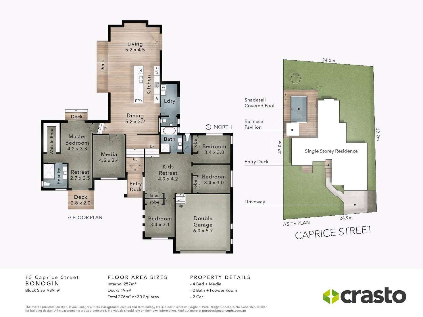Floorplan of Homely house listing, 13 Caprice Street, Bonogin QLD 4213