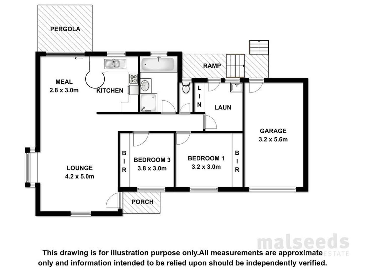 Floorplan of Homely unit listing, 1/1 Thrush Street, Mount Gambier SA 5290