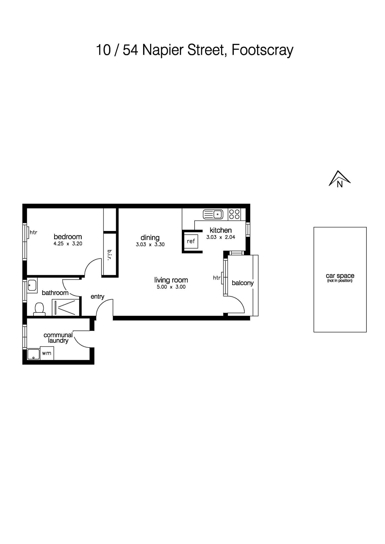 Floorplan of Homely apartment listing, 10/54 Napier Street, Footscray VIC 3011
