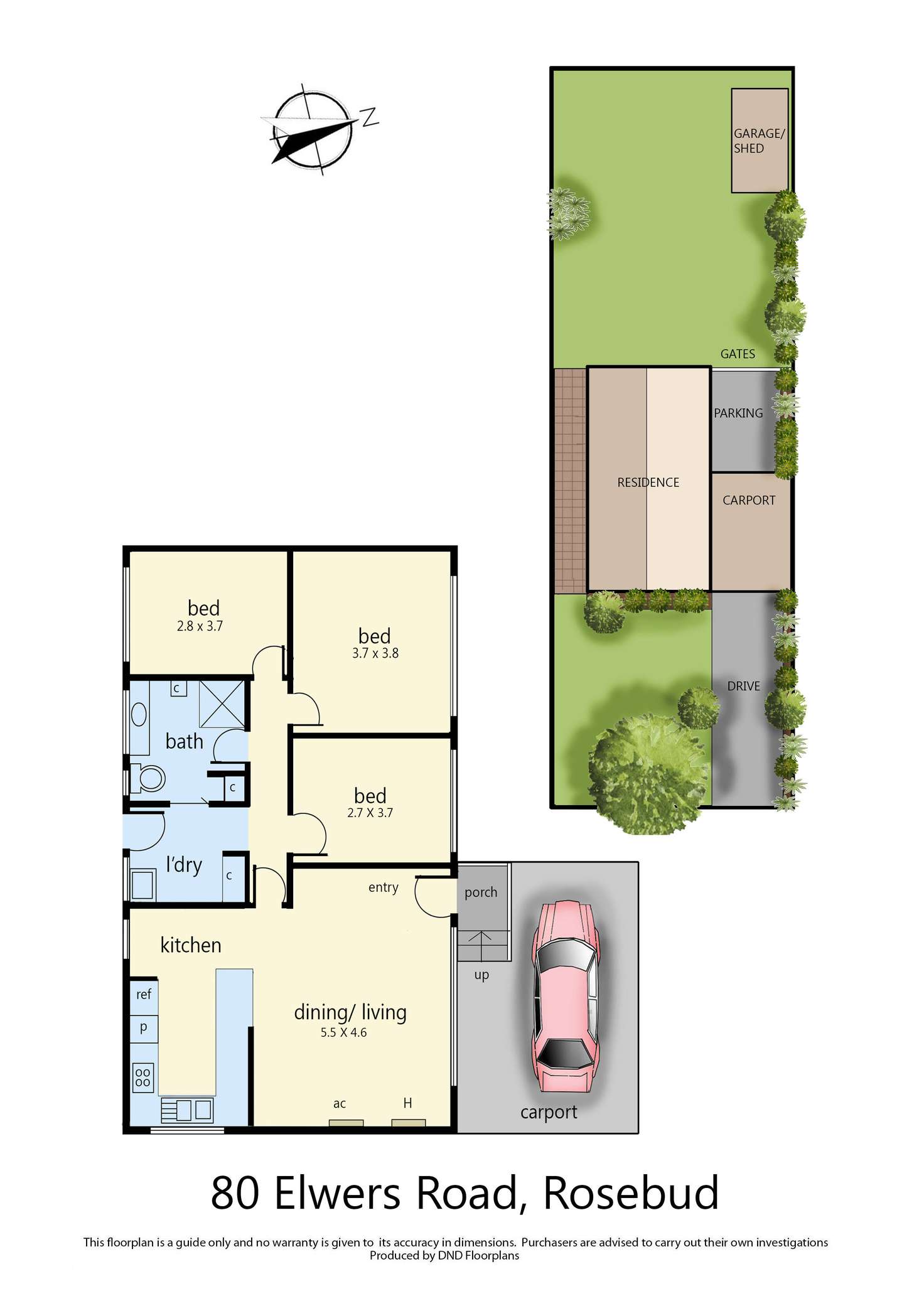 Floorplan of Homely house listing, 80 Elwers Road, Rosebud VIC 3939