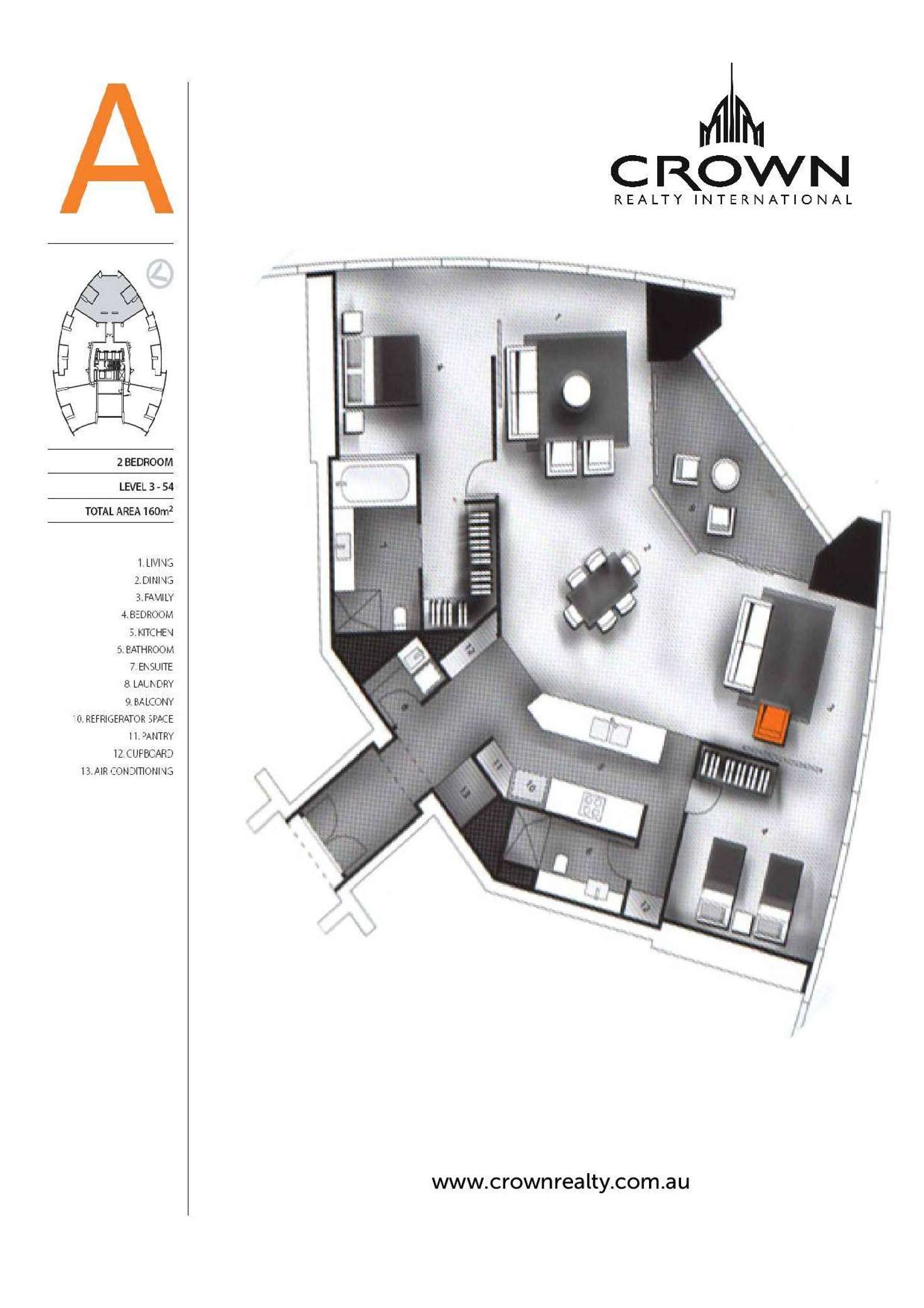 Floorplan of Homely apartment listing, 2405/9 'Q1' Hamilton Avenue, Surfers Paradise QLD 4217