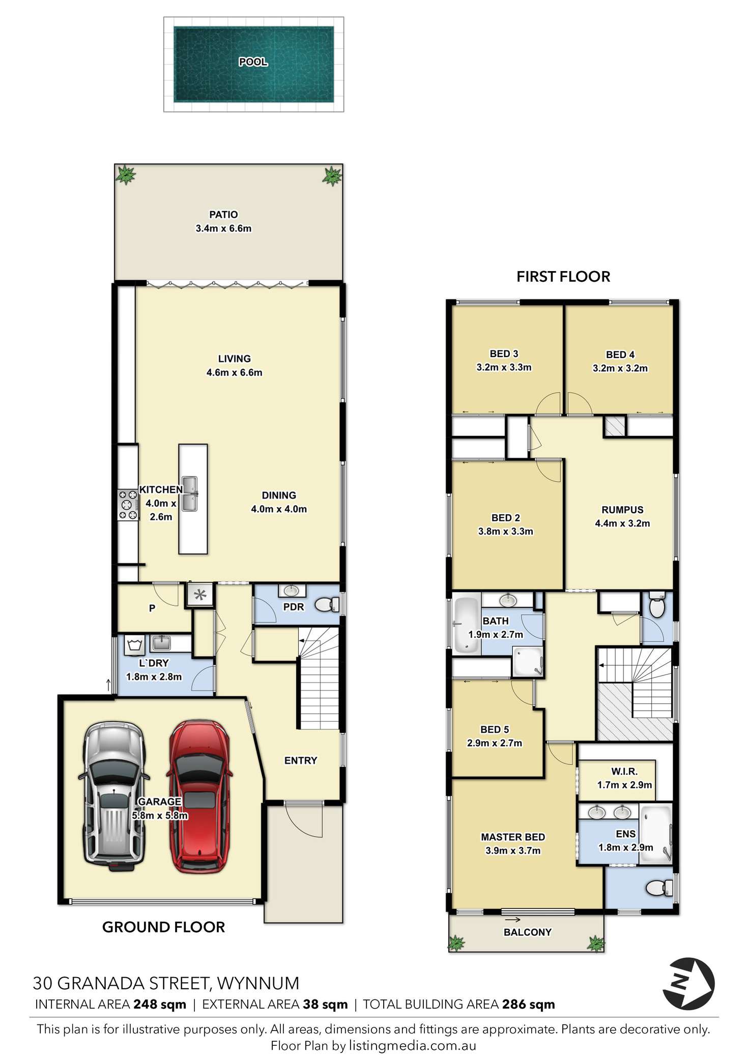 Floorplan of Homely house listing, 30 Granada Street, Wynnum QLD 4178