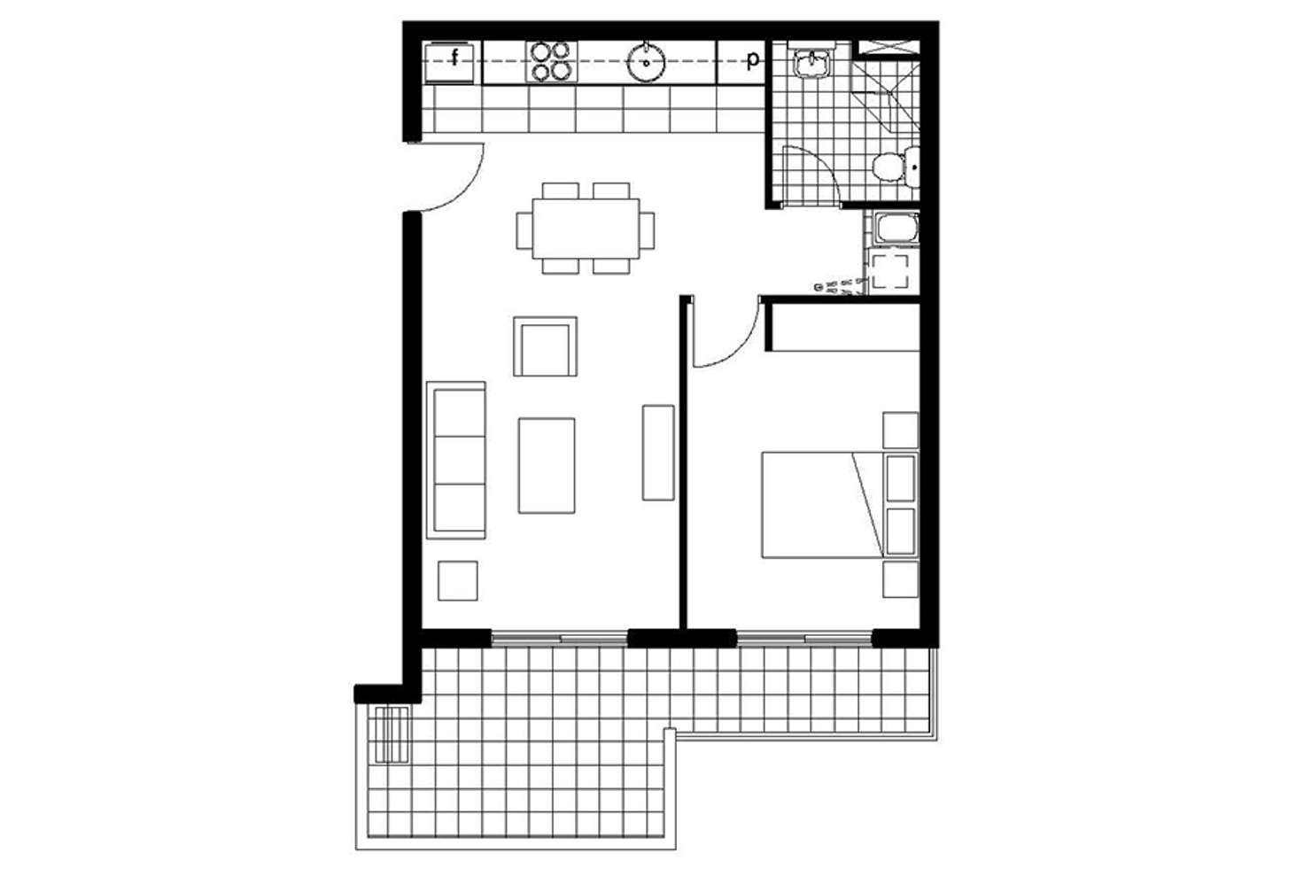 Floorplan of Homely apartment listing, 132/1000 Ann Street, Fortitude Valley QLD 4006