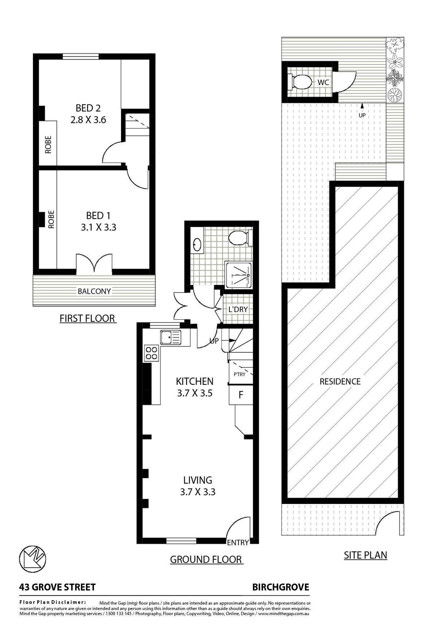 Floorplan of Homely house listing, 43 Grove Street, Birchgrove NSW 2041