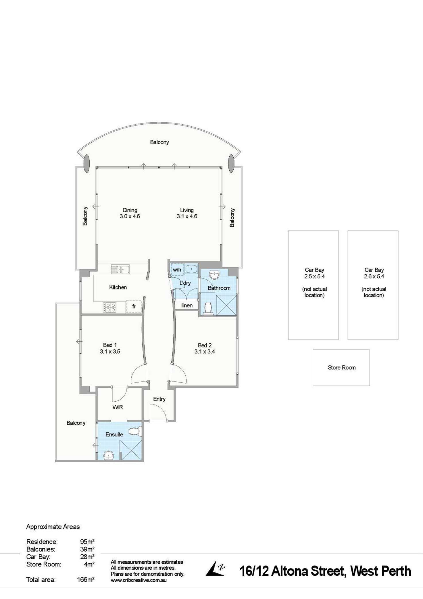 Floorplan of Homely apartment listing, 16/12 Altona Street, West Perth WA 6005