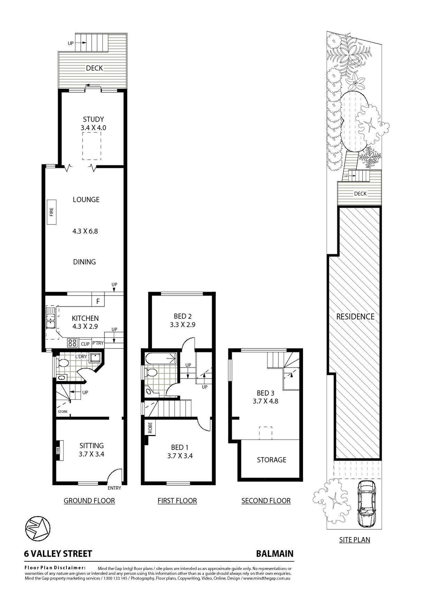 Floorplan of Homely house listing, 6 Valley Street, Balmain NSW 2041