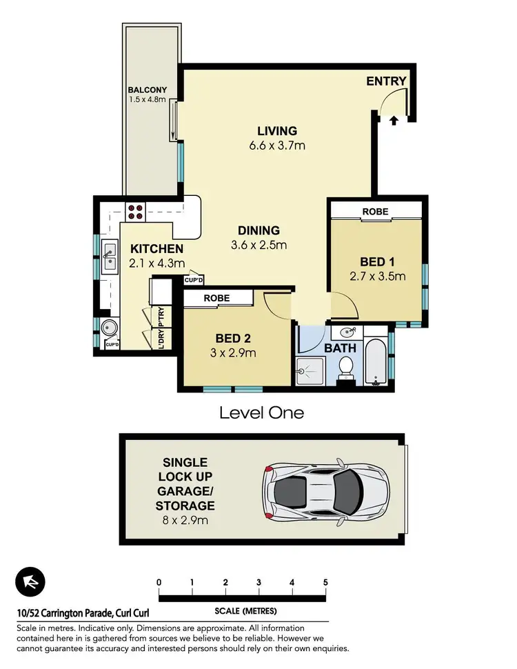 Floorplan of Homely apartment listing, 10/52-58 Carrington Parade, Curl Curl NSW 2096