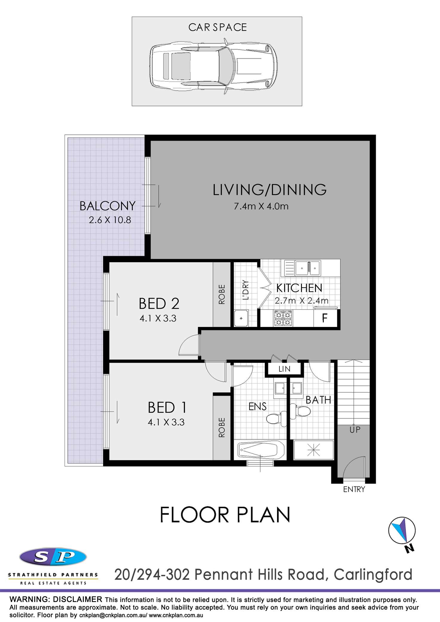 Floorplan of Homely apartment listing, 20/294-305 Pennant Hills Road, Carlingford NSW 2118