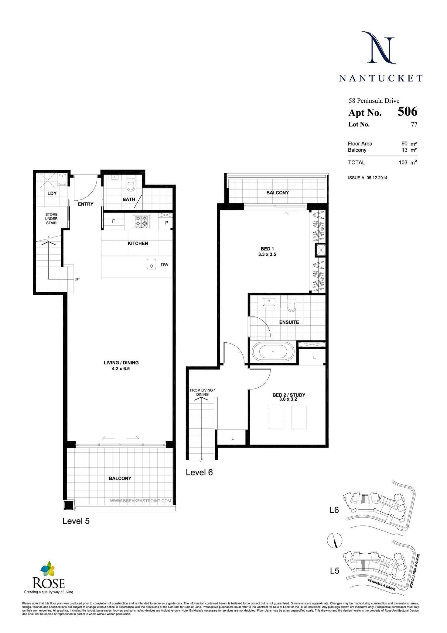 Floorplan of Homely apartment listing, 506/58 Peninsula Drive, Breakfast Point NSW 2137