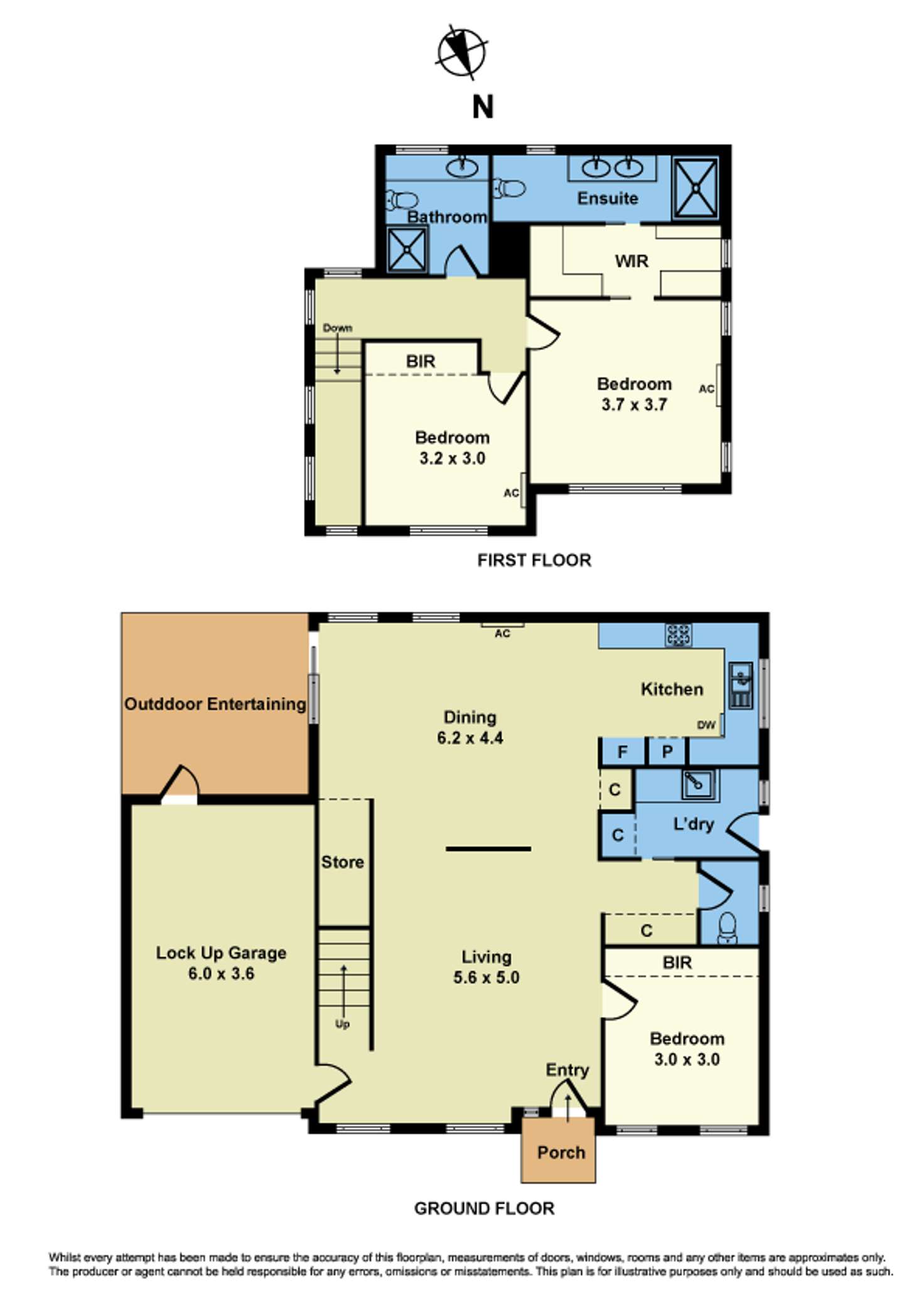 Floorplan of Homely townhouse listing, 1/15 Drummartin Street, Albion VIC 3020