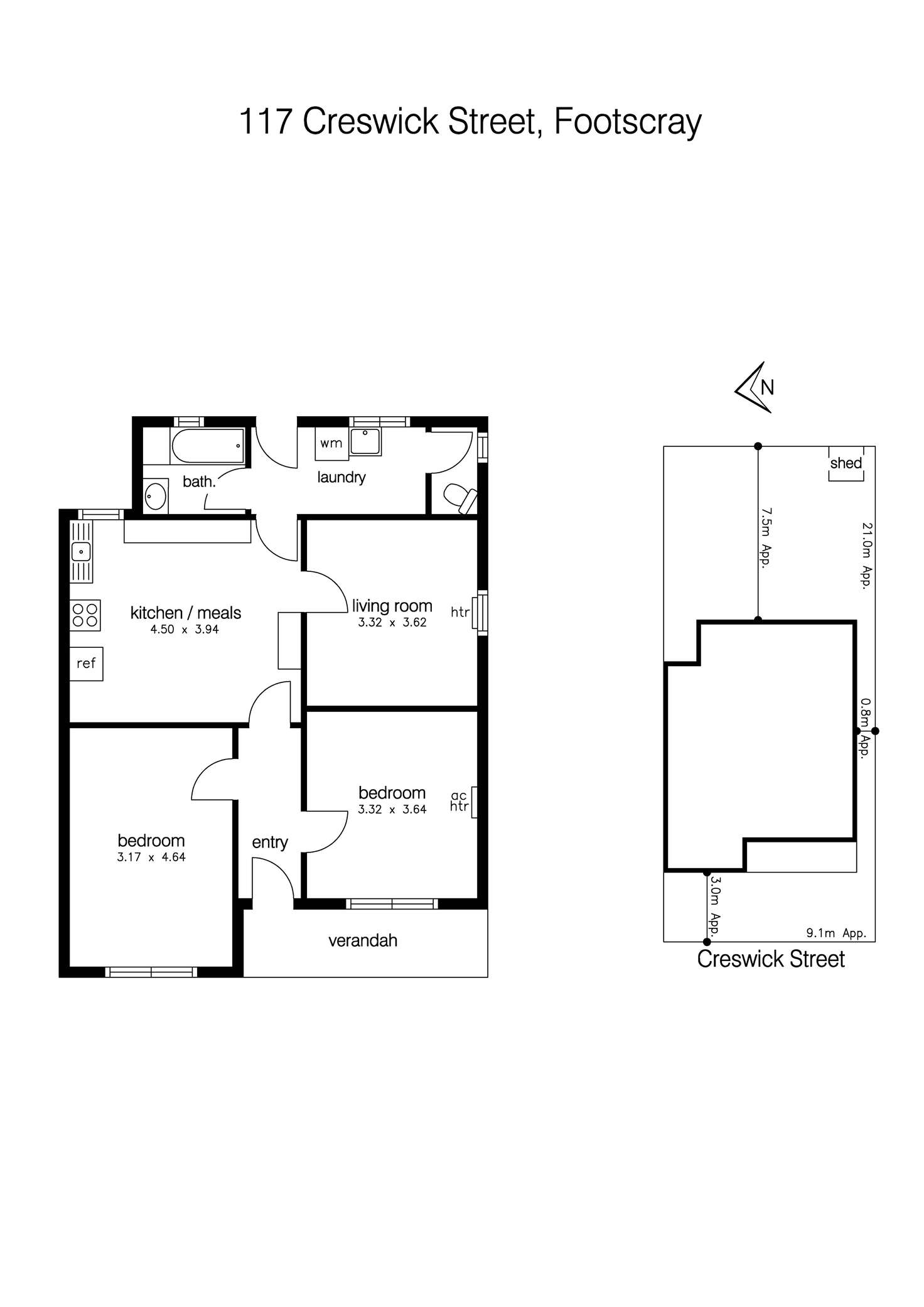 Floorplan of Homely house listing, 117 Creswick Street, Footscray VIC 3011