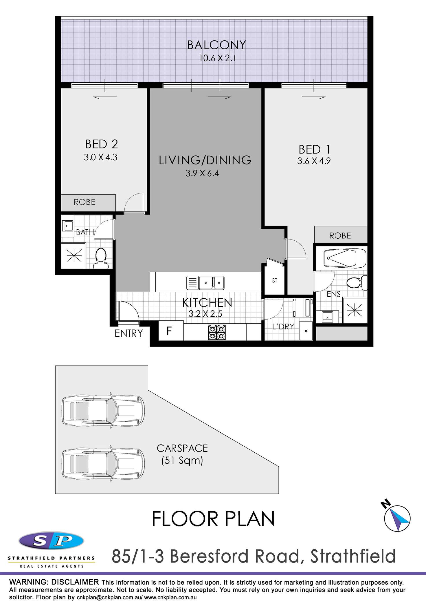 Floorplan of Homely apartment listing, 85/1 Beresford Road, Strathfield NSW 2135