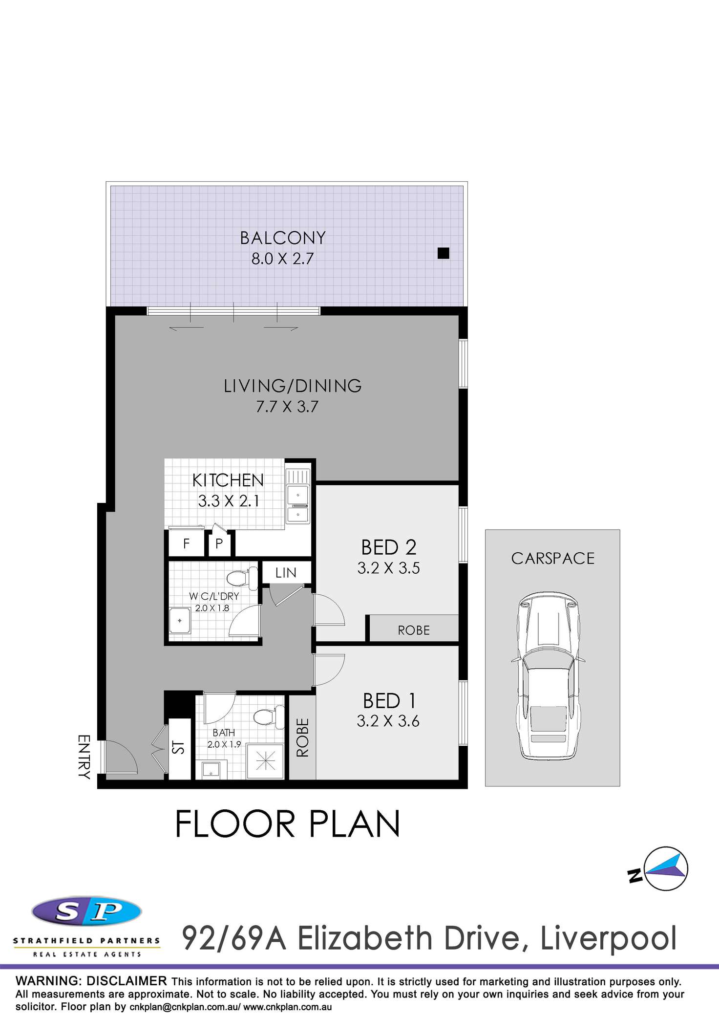Floorplan of Homely apartment listing, 92/69 Elizabeth Drive, Liverpool NSW 2170