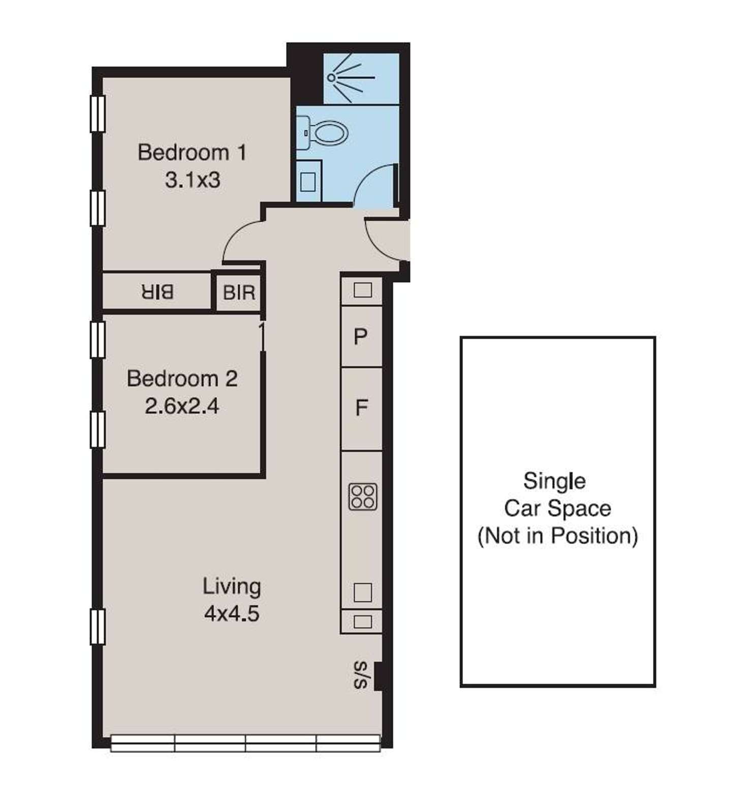 Floorplan of Homely apartment listing, 1704/58 Clarke Street, Southbank VIC 3006