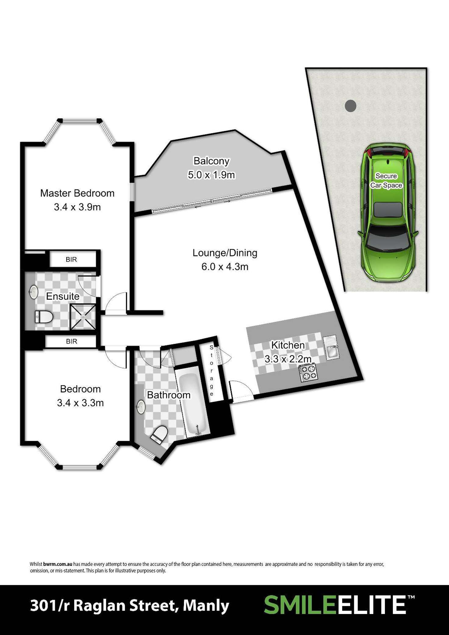 Floorplan of Homely unit listing, Level 3/301/1 Raglan Street, Manly NSW 2095